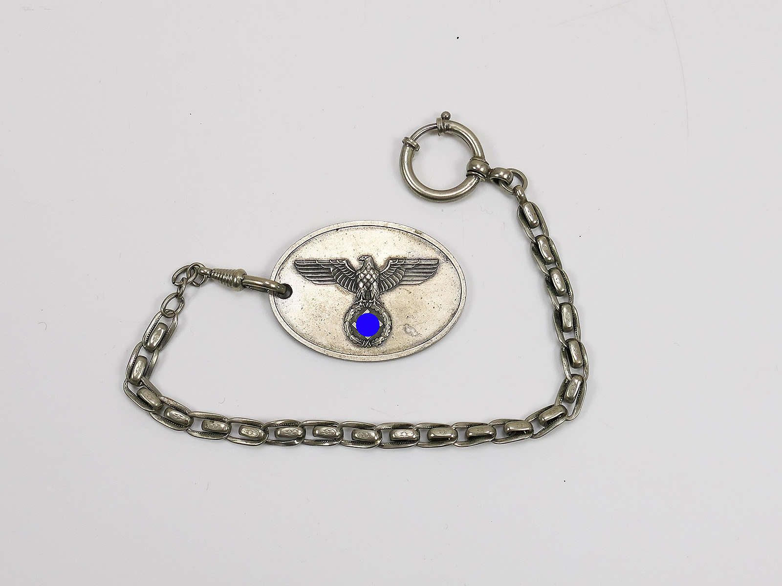 GESTAPO badge of the Secret State Police with chain / watch chain TOP