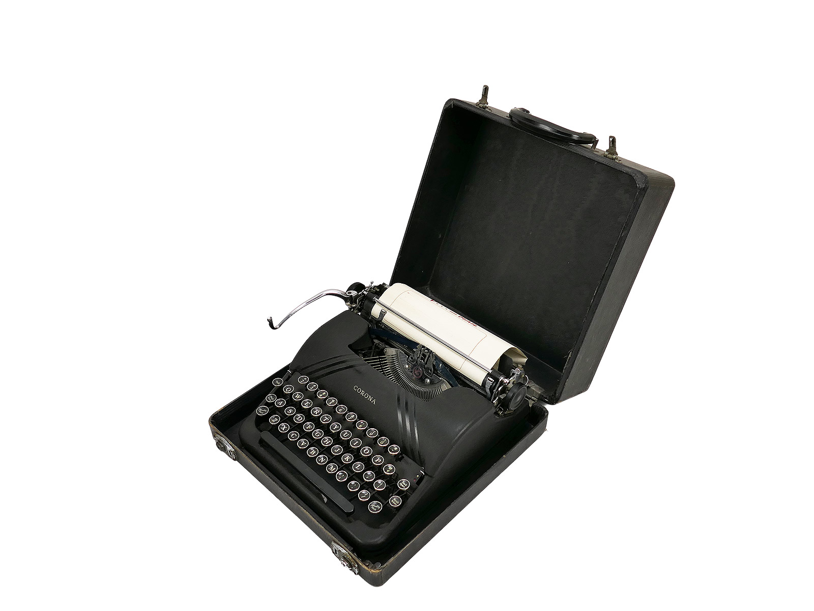 Antique typewriter Type Writer CORONA War Correspondent War Correspondent Collection BATTLE WORN