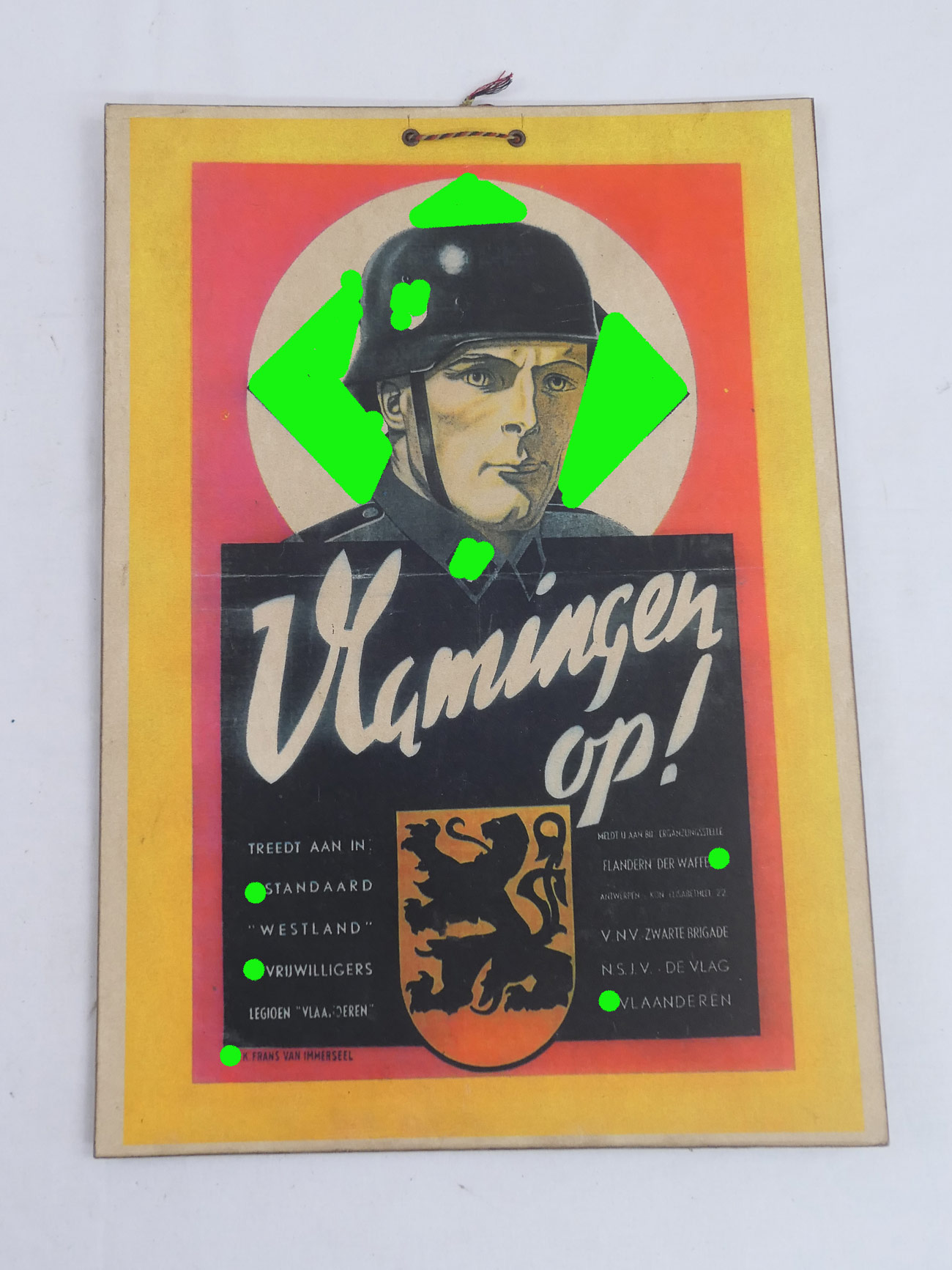 General elite Flemish advertising poster Dutch Belgian volunteers XX
