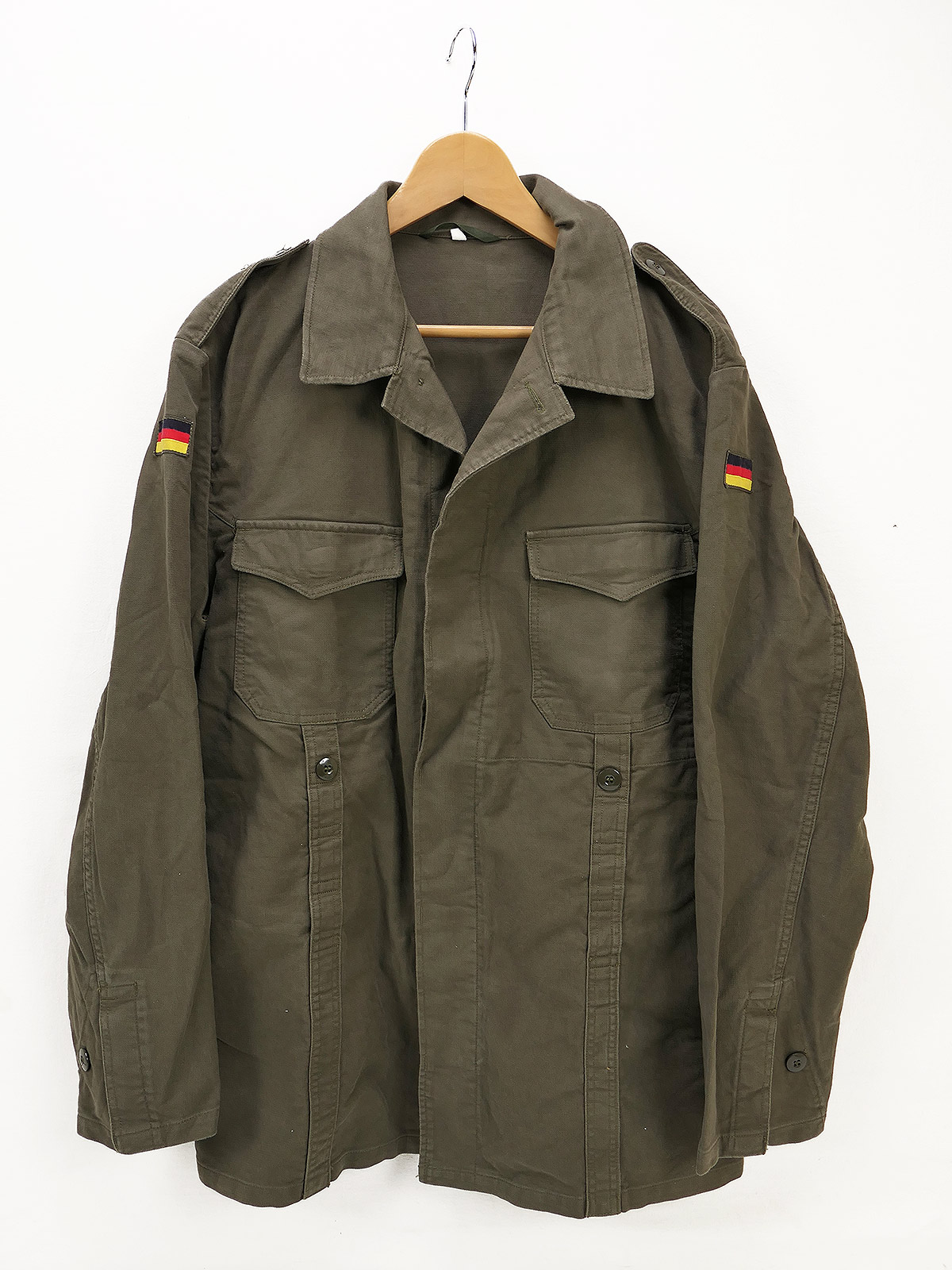 Original Bundeswehr early-model moleskin field jacket, combat uniform, olive, 1983, size 13 (14), from a TOP COLLECTION!! 