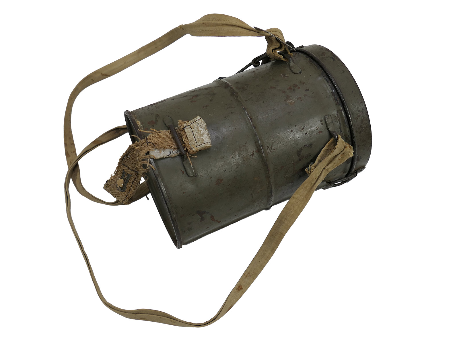 WK1 Original Leather Gas Mask M17 + Filter in Original Carry Case – COLLECTION BATTLE WORN