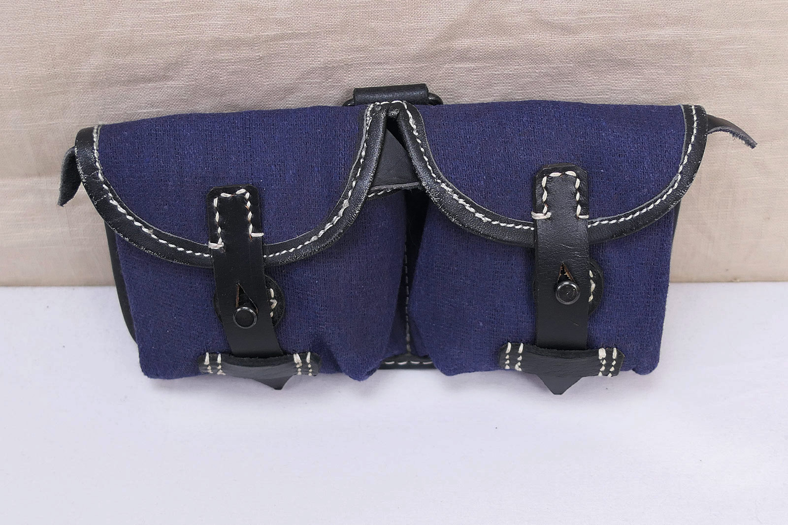 WK2 Luftwaffe G43 / K43 Canvas / Magazine pouch leather textile blue LW
