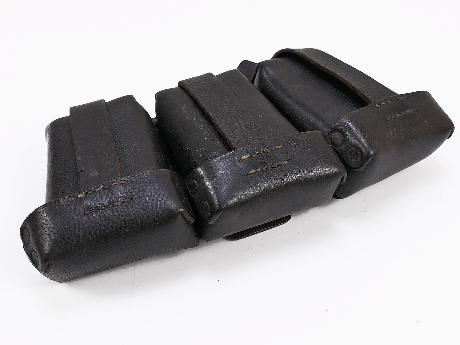 One-off item – Wehrmacht K98 3-round cartridge pouch, black, ORIGINAL, RBNr. COLLECTION