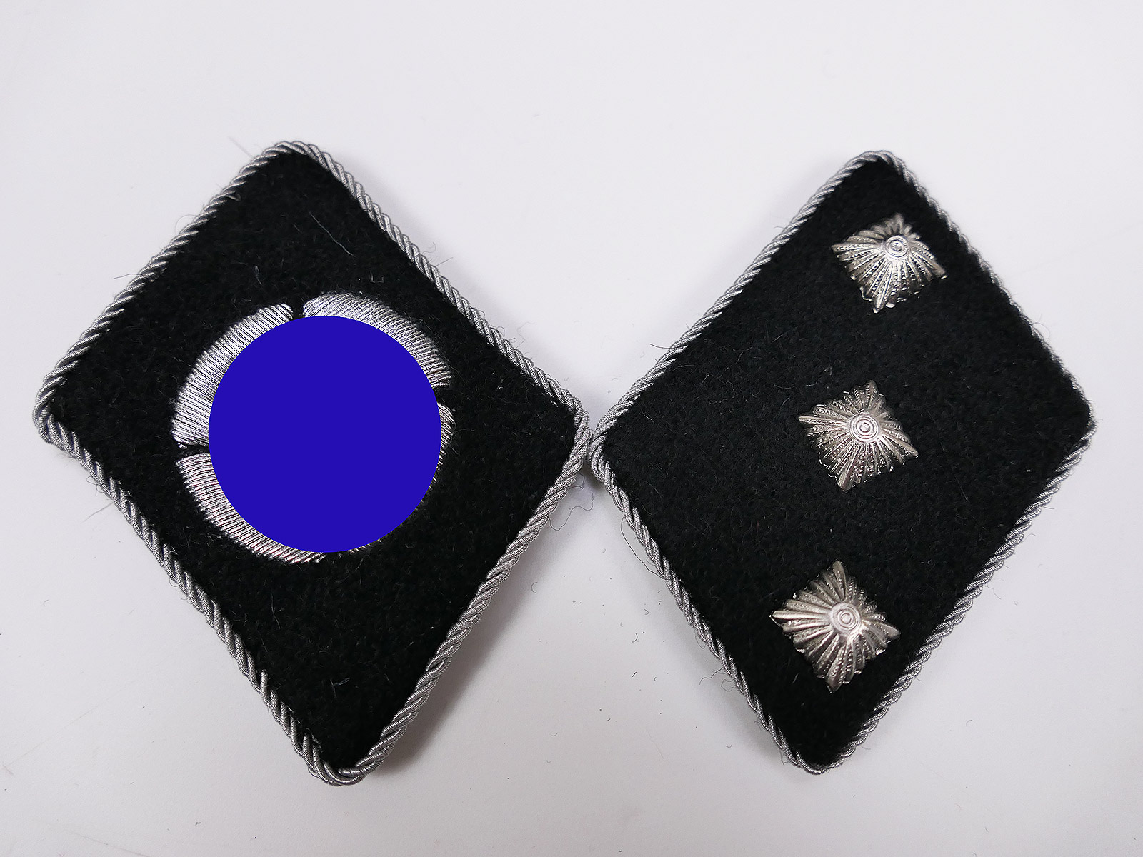 Waffen SS collar mirror Untersturmführer 11th Waffen Pz. Gren. Div. NORDLAND for field blouse uniform
