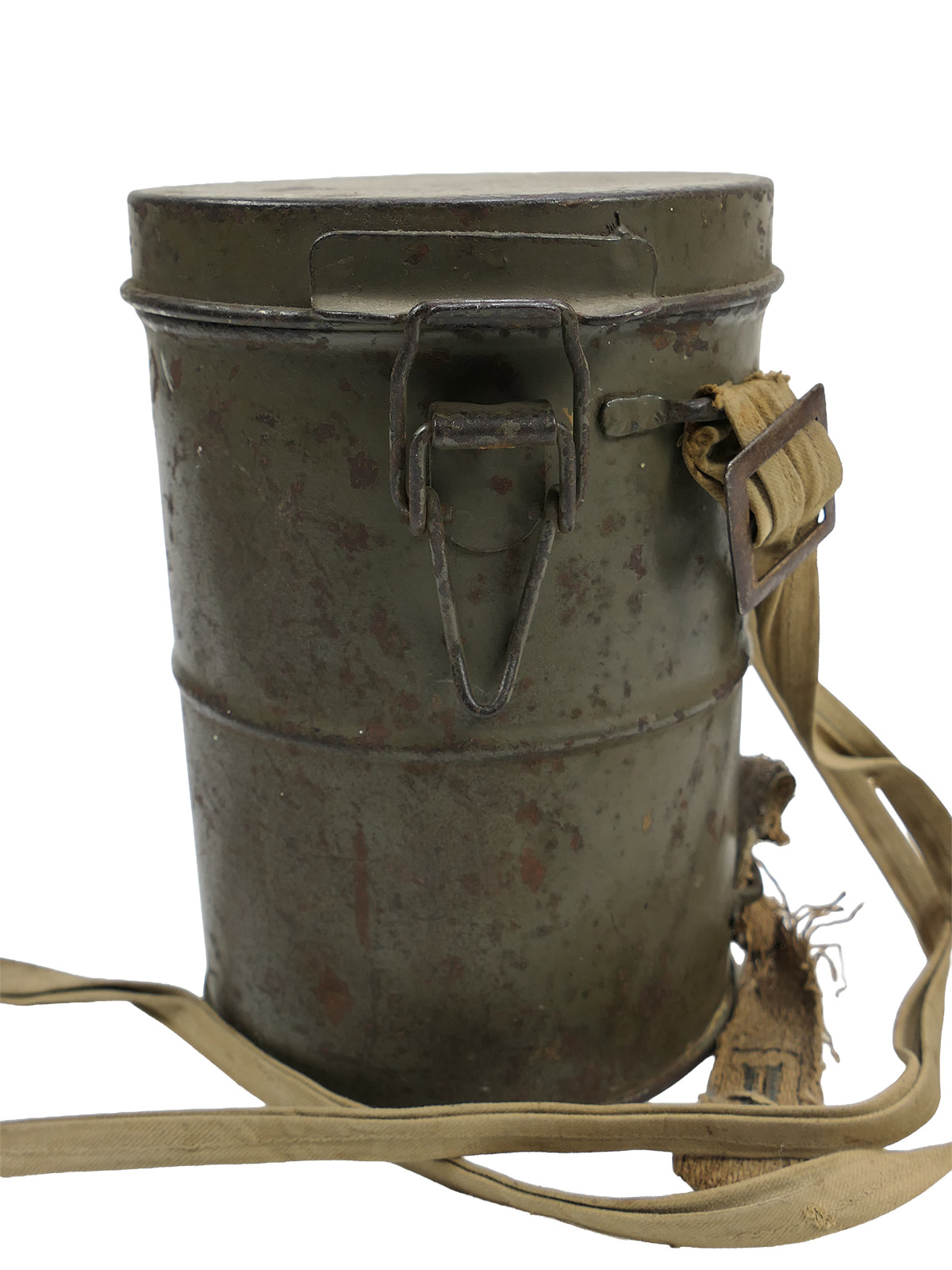 WK1 Original Leather Gas Mask M17 + Filter in Original Carry Case – COLLECTION BATTLE WORN