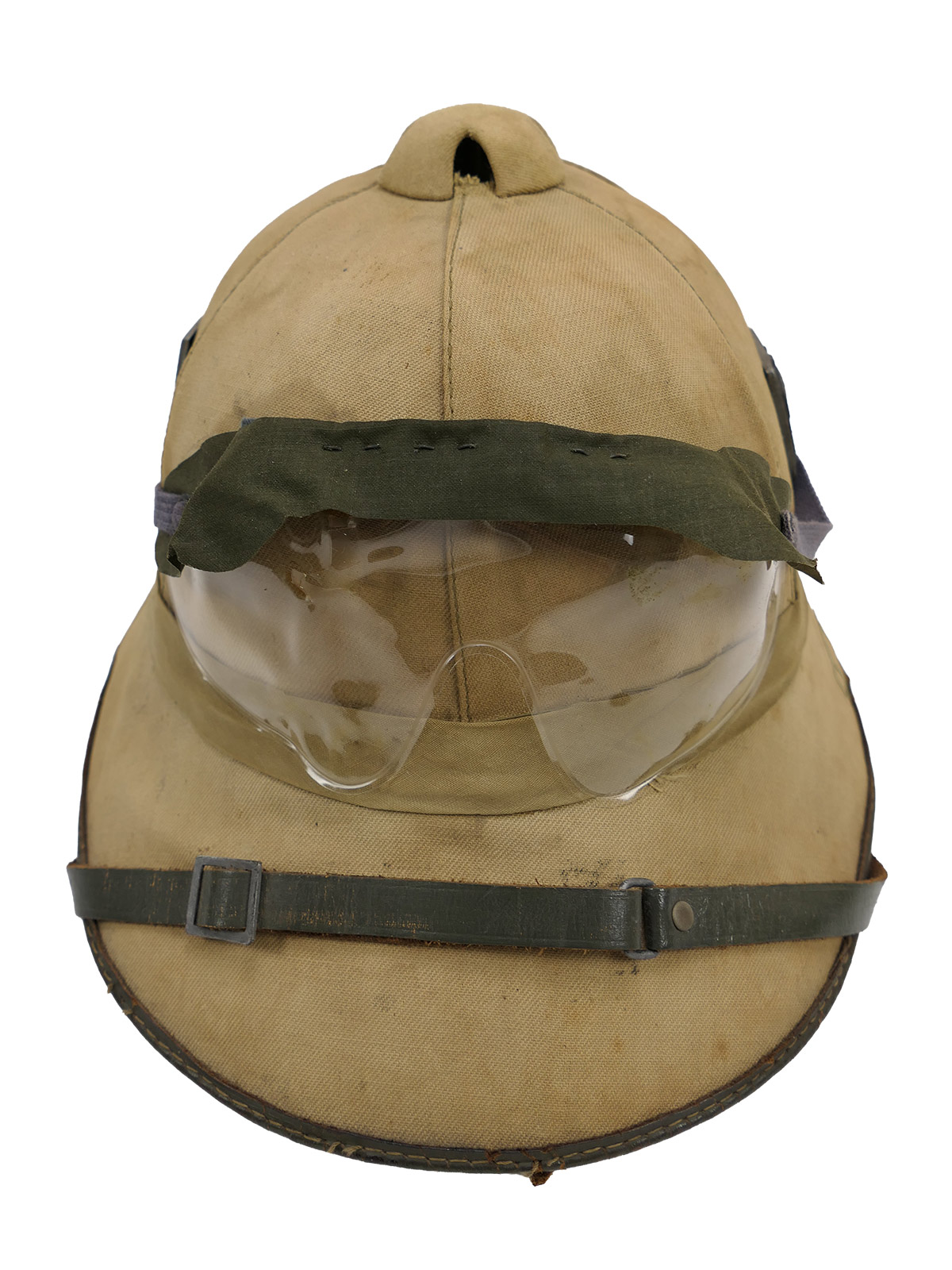 Original tropical helmet, Afrikakorps, Carl Halfar, Wehrmacht, DAK, with dust goggles – COLLECTION
