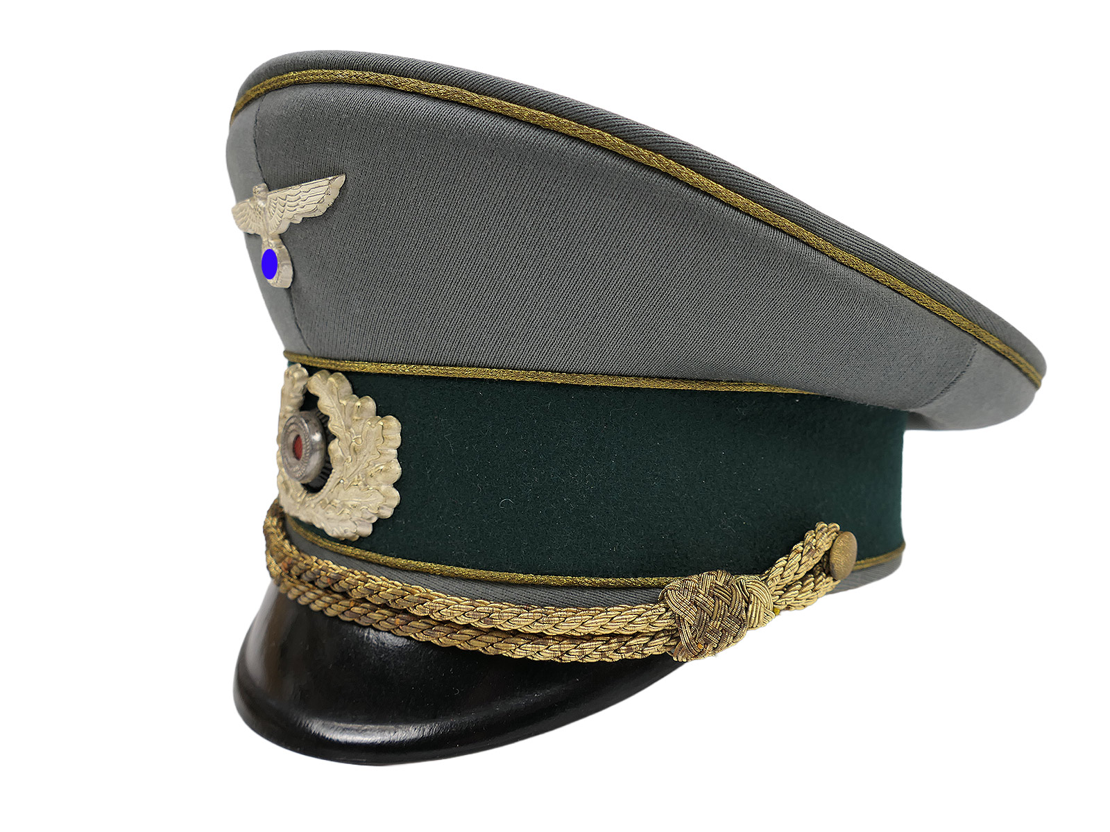 Wehrmacht Early Field Cap, General’s Size 57, Premium Museum-quality reproduction with original silver trim – COLLECTION