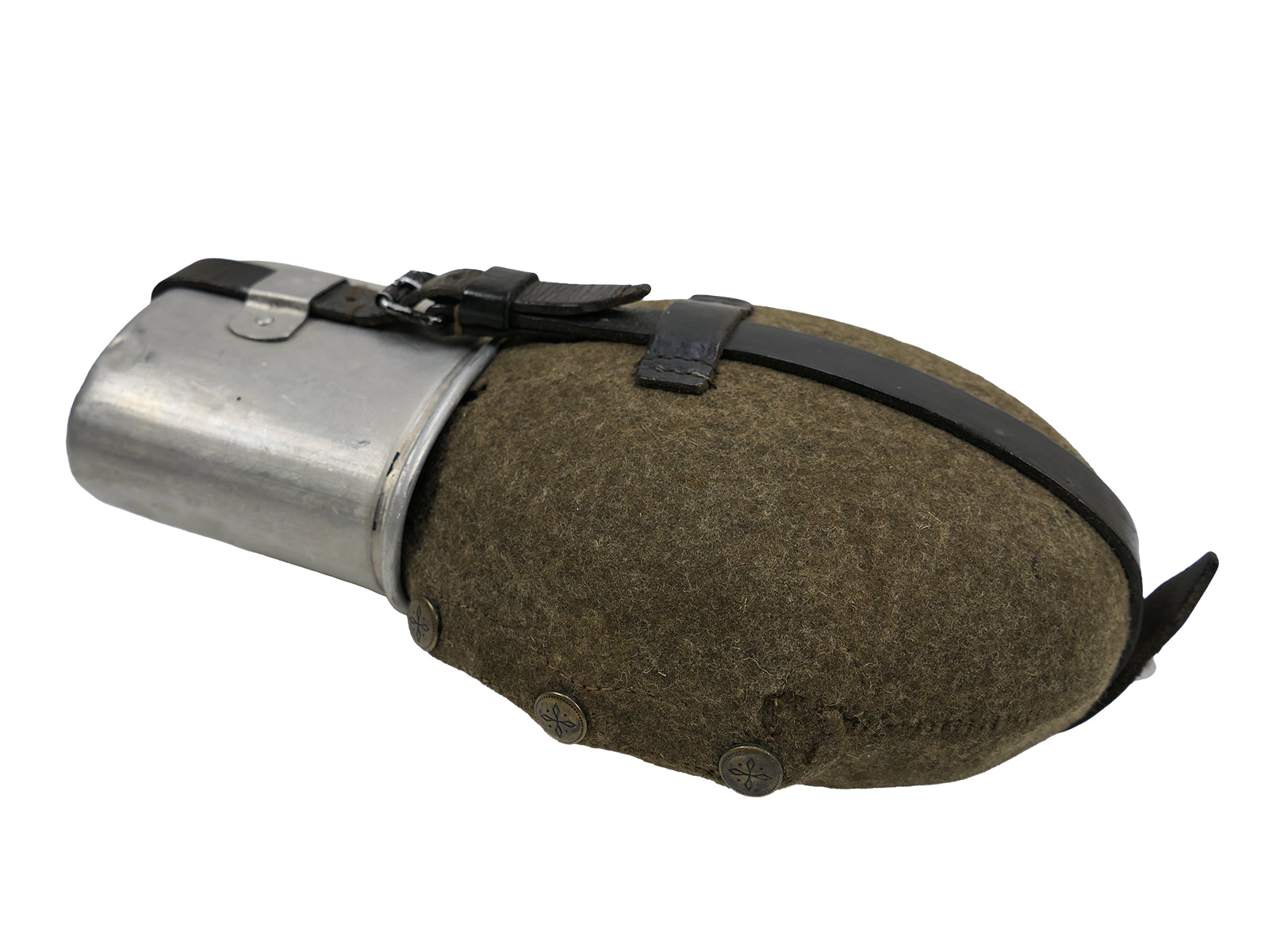 Wehrmacht ESB40 canteen with original aluminium cup WAL39  COLLECTION BATTLE WORN