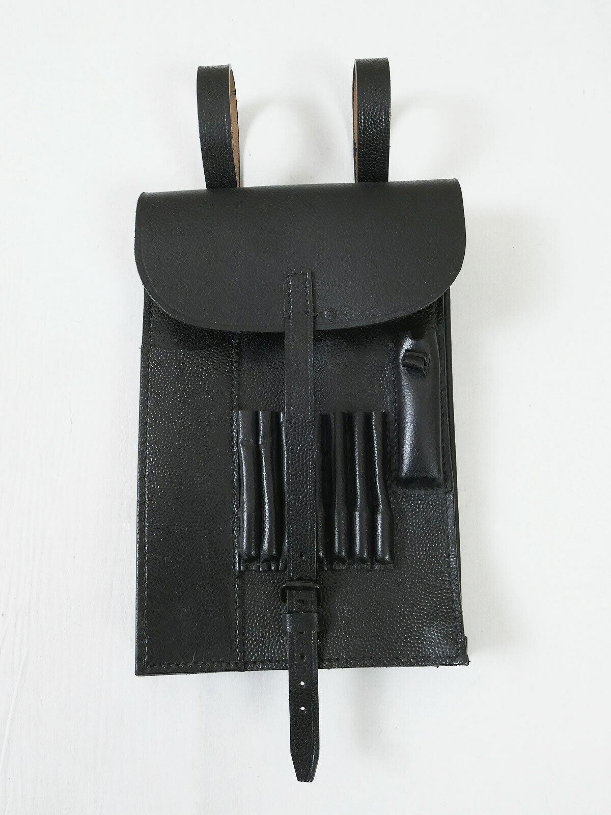 Wehrmacht map bag leather black reporting bag
