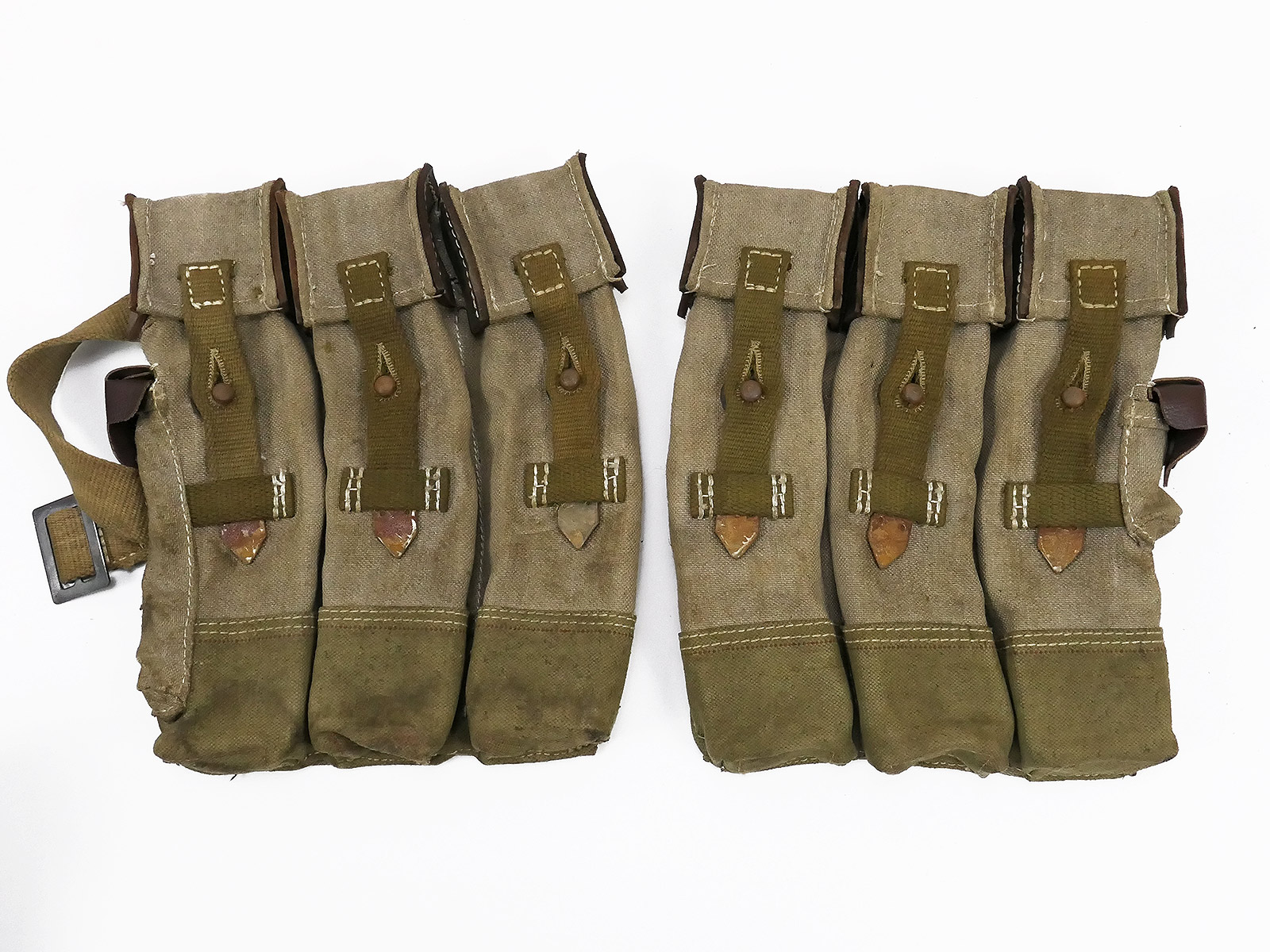 #X5 Wehrmacht 2x magazine pouch assault rifle 44 STGW44 MP44 RED thread BRIGHT