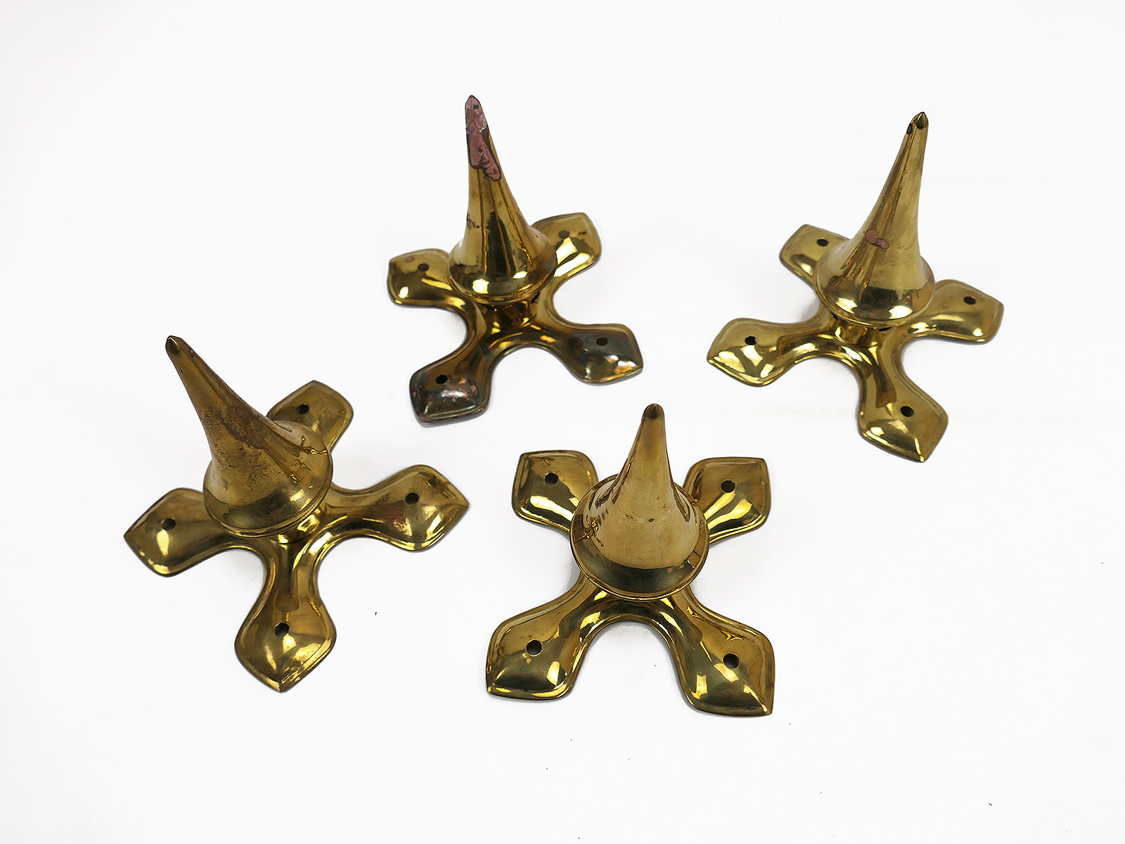 B-Ware - Brass spike cross blade helmet spike cap ornament spare part SPIKED HELMET #A  B-Ware - Brass spike cross blade helmet spike cap ornament spare part SPIKED HELMET #A