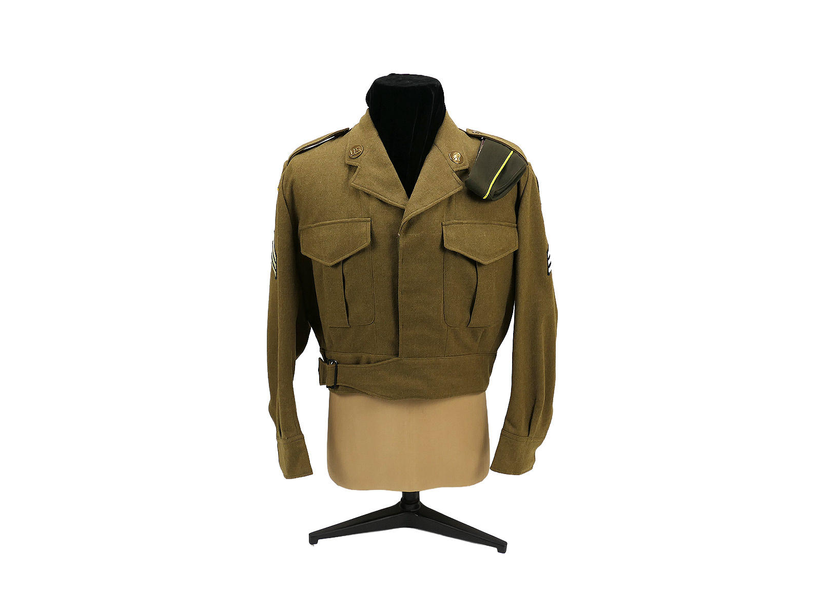 US WAC Women Army Corps Ike Jacket War Correspondent Uniform + Garrison Cap / Shuttle BATTLE WORN