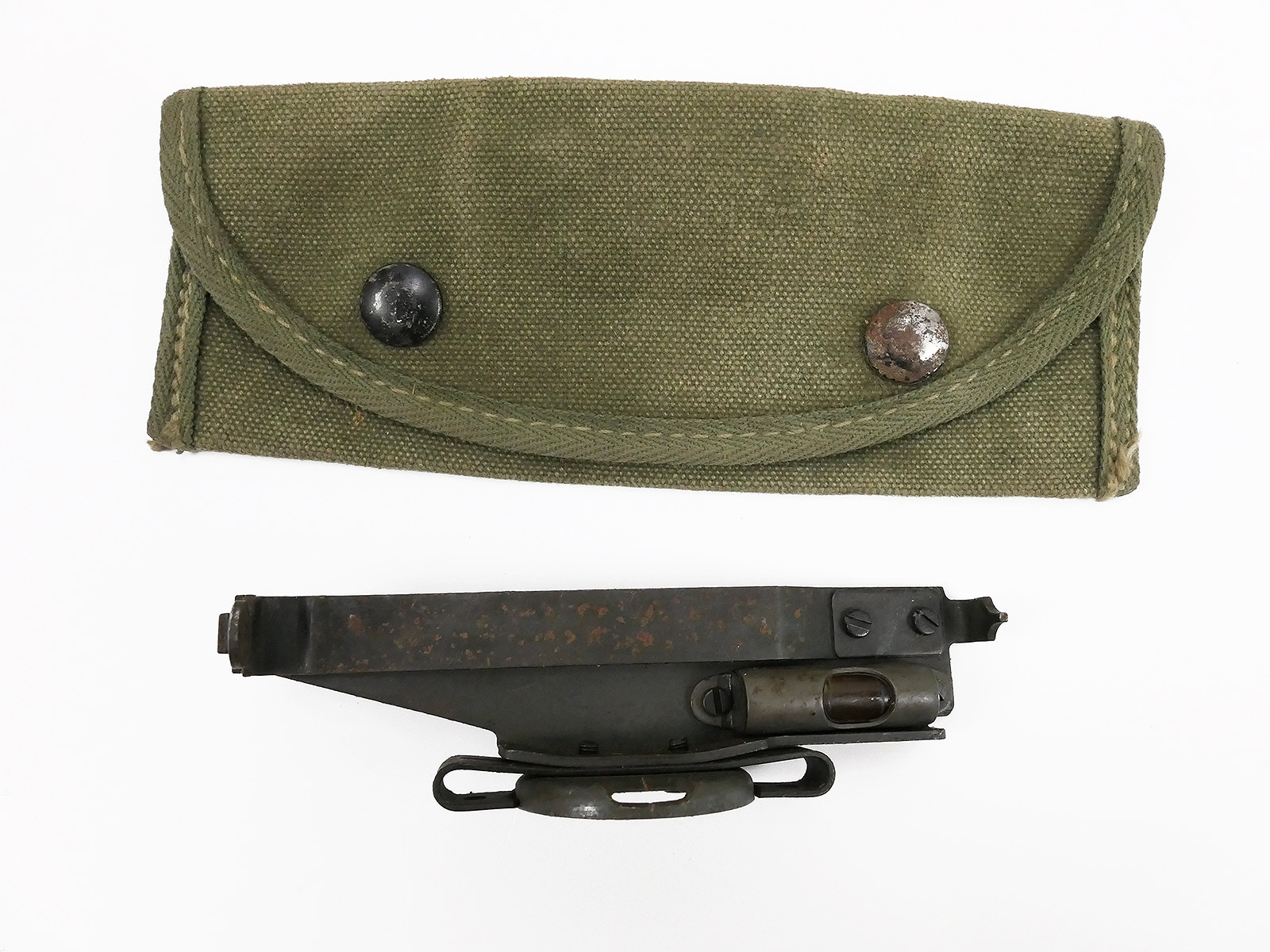 US ARMY TOOL M15 Garand M1 Rifle Sight Grenade Launcher Sight Attachment + Pouch Case Carrying