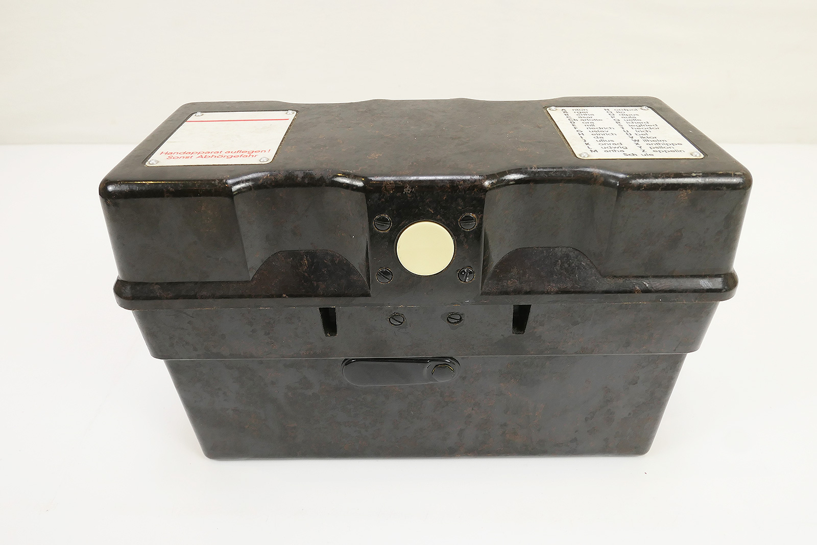 P1540317 Early Bundeswehr field telephone FF field telephone with receiver and crank handle