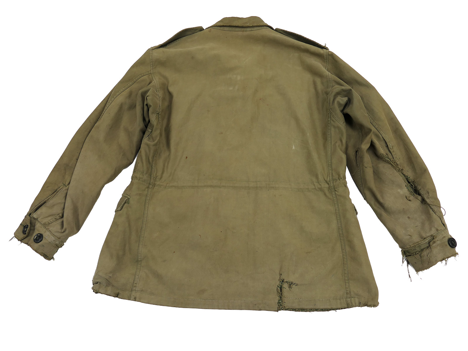 Original US Army WW2 M-1943 Field Jacket, size 36R, BATTLE WORN