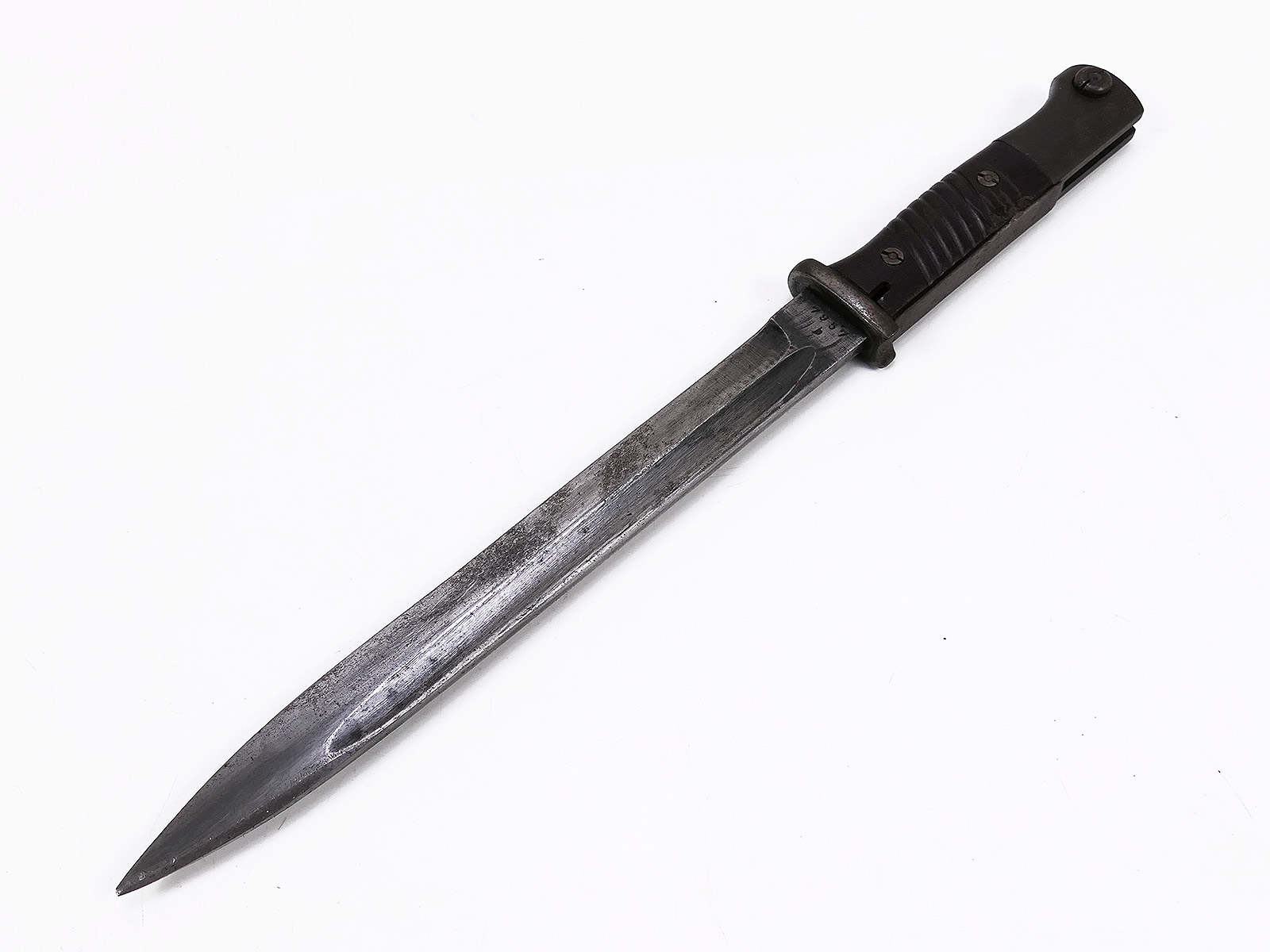 Wehrmacht M84/98 bayonet (from 1943) for the K98 carbine / fixed bayonet with scabbard, BATTLE-WORN