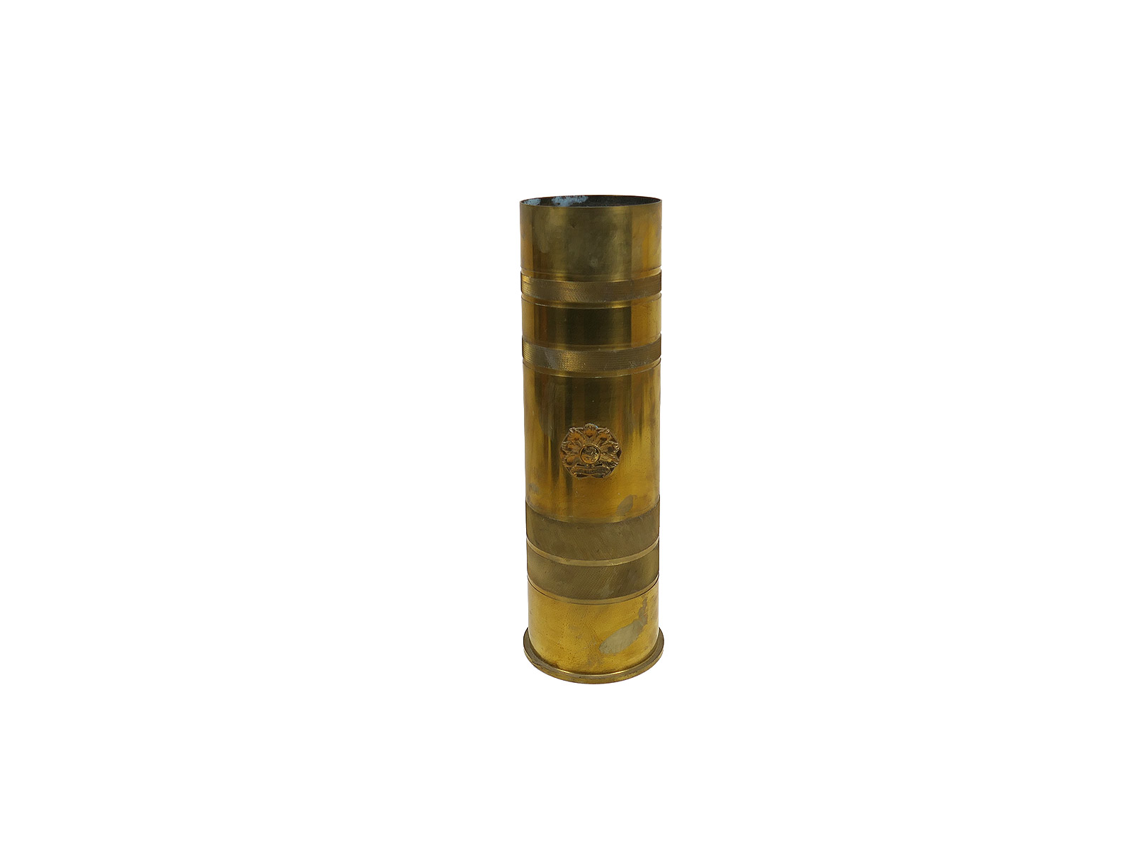 Netherlands Original ammunition case 105mm brass case cartridge reservists gift INF. RGT. GELDERLAND