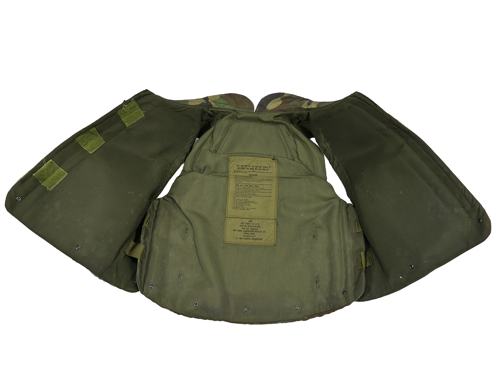US ARMY Fragmentation Protective Vest, Size Large, 1984
