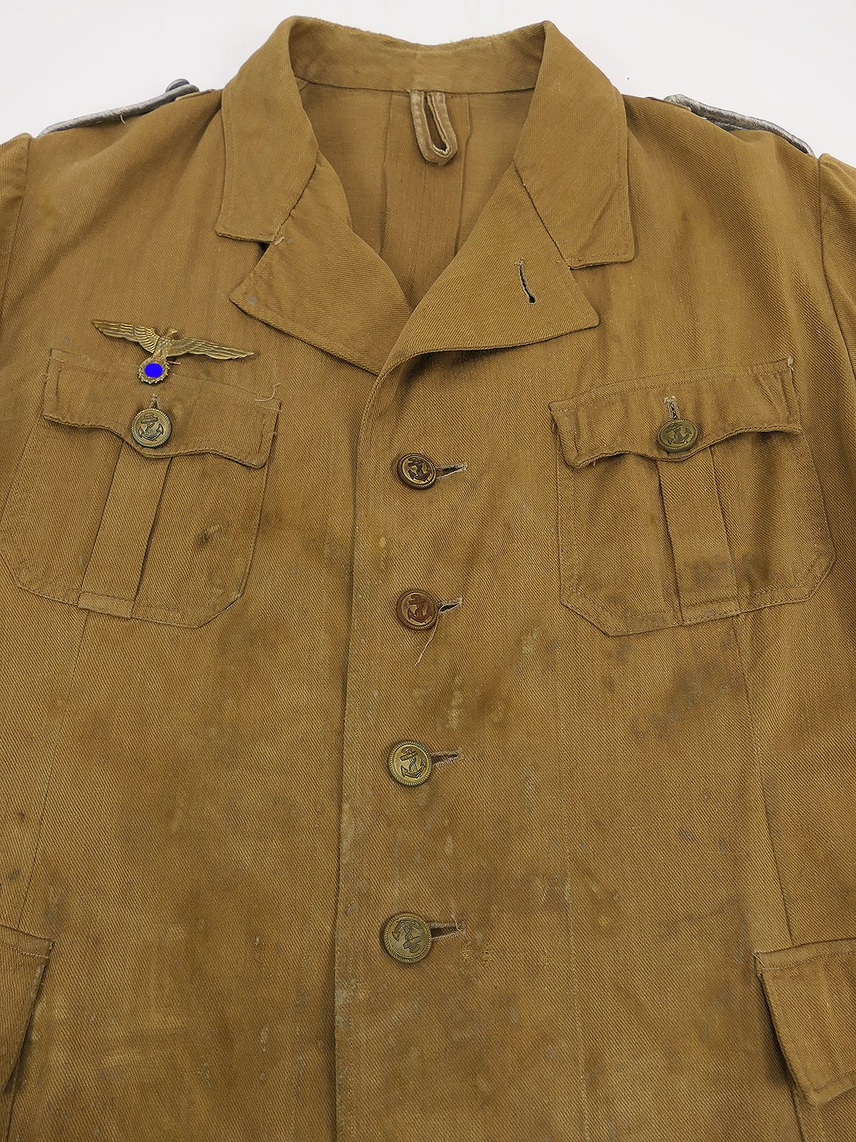 Original tropical field blouse, Kriegsmarine uniform jacket, Dunker & Stachowski, Hamburg COLLECTION