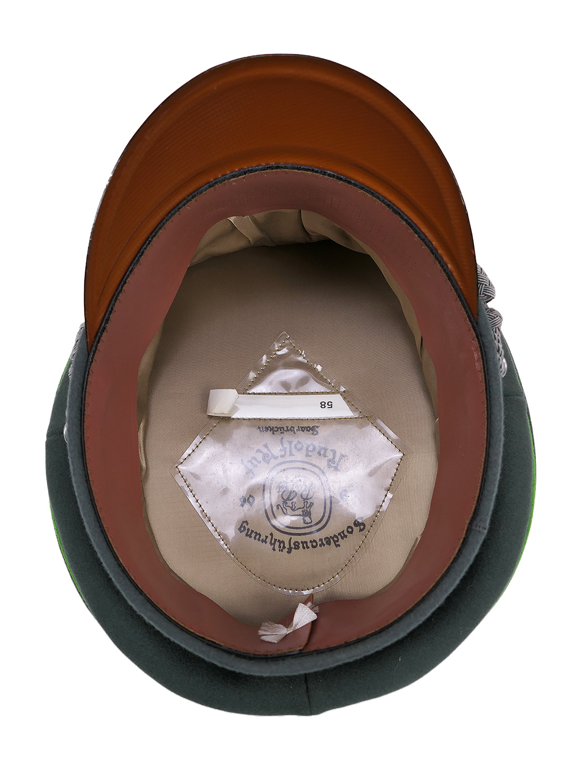 Wehrmacht peaked cap, officer’s, Panzergrenadier, size 58, premium museum-quality reproduction with original embroidered details, COLLECTION