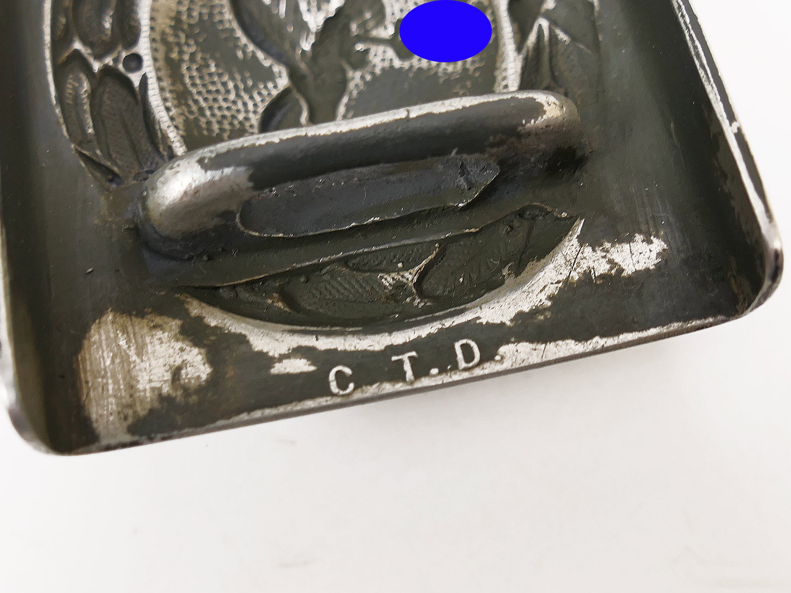 Vintage Luftwaffe belt buckle, aluminium, C.T.D. COLLECTION