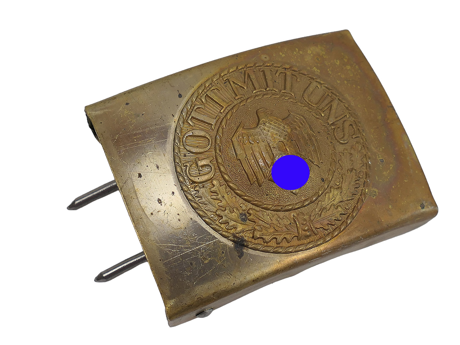 Wehrmacht KM Kriegsmarine box belt buckle Navy "God with us" 