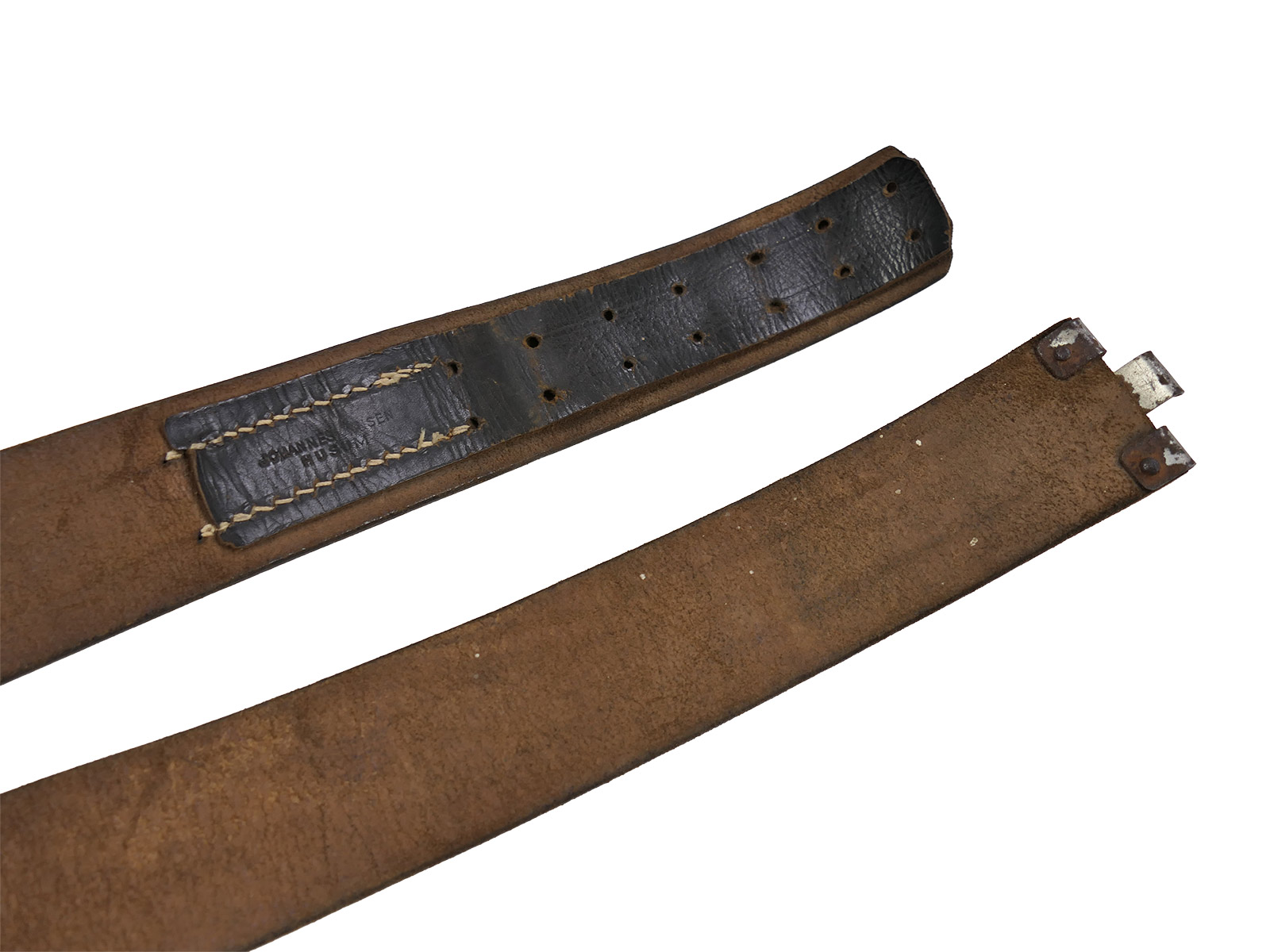 Vintage leather belt / belt strap, leather belt 104cm, COLLECTION BATTLE WORN