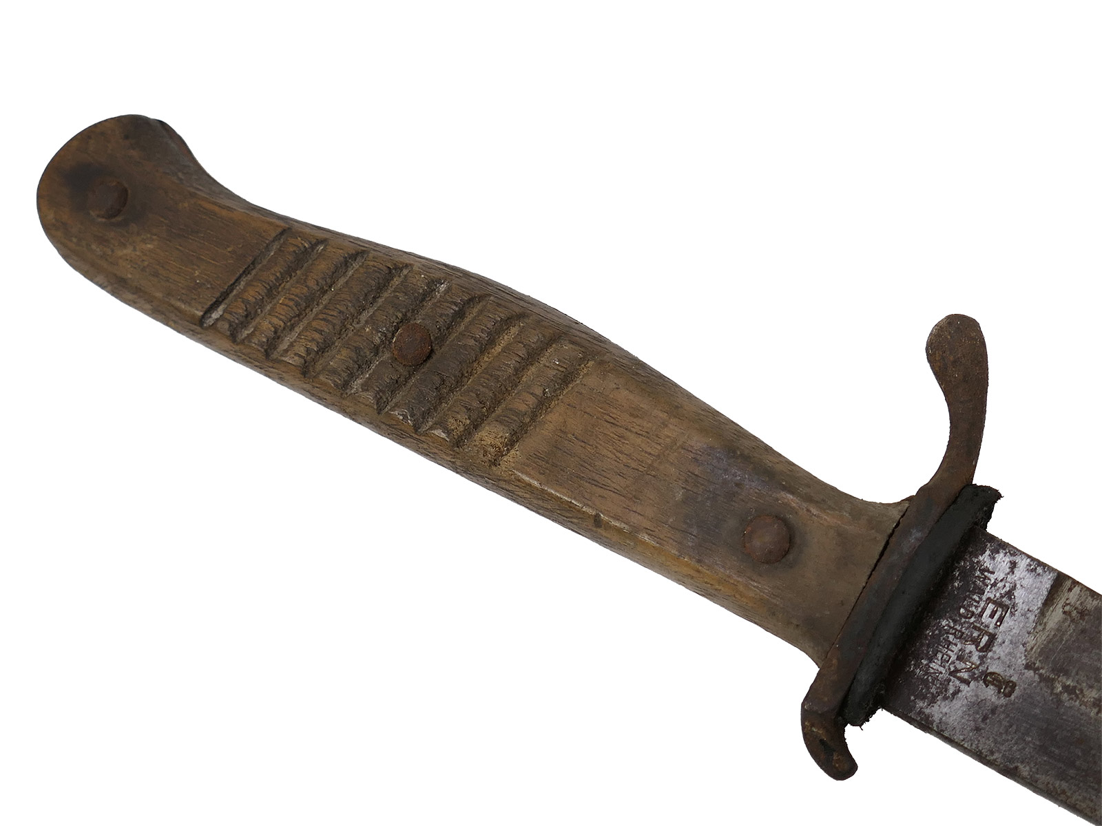 WK1 trench dagger with ERN mark, Rhineland razor factory, COLLECTION BATTLE WORN
