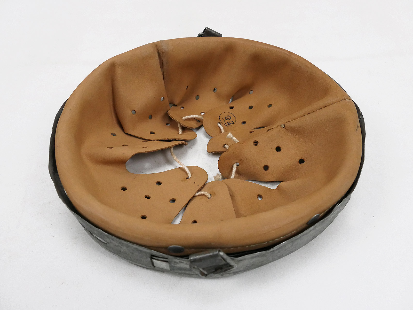 Wehrmacht Steel Helmet Lining VINTAGE M35 M40 M42 (58/66) with original zinc ring