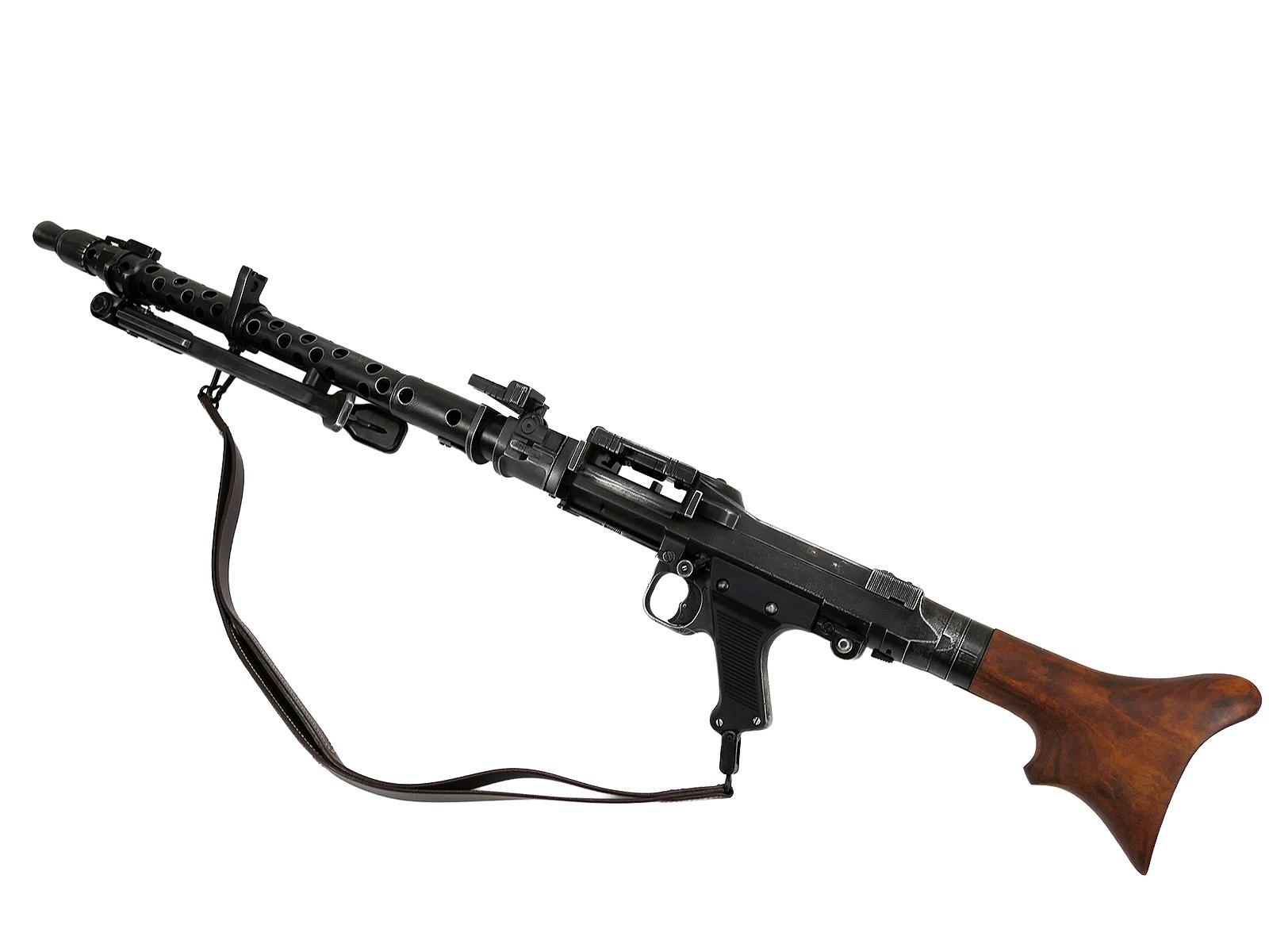 Wehrmacht MG34 machine gun decorative model – film prop, made of metal with a wooden buttplate and carrying strap