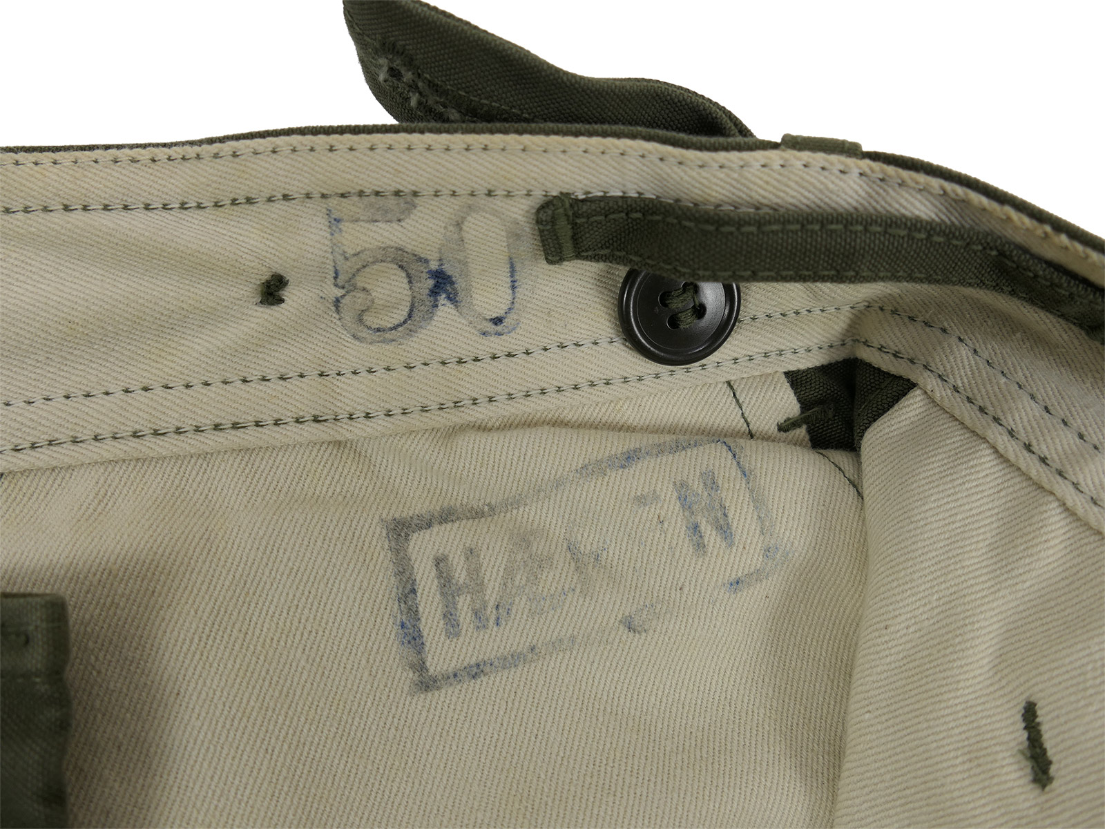 #A One-off item: US WW2 vintage M43 trousers (M1943 field trousers) – BATTLE WORN collection