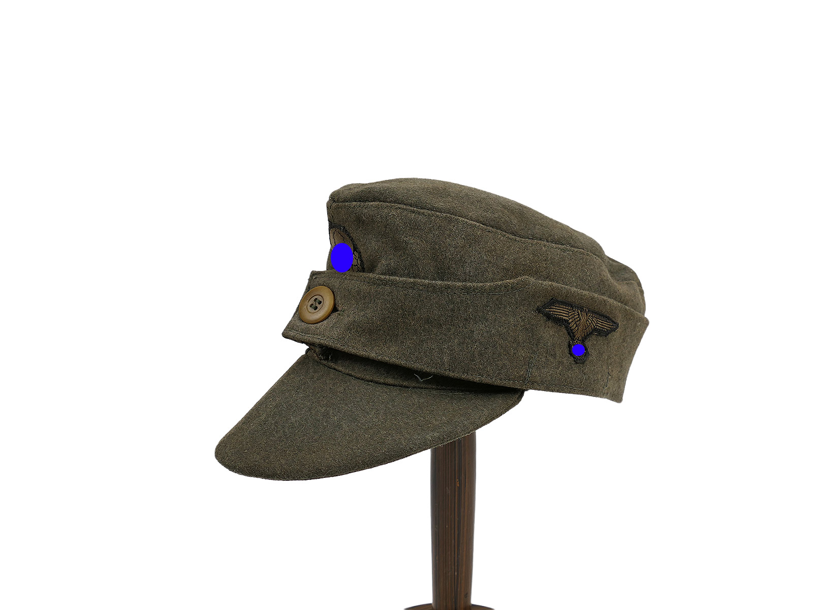 Antique Waffen SS M43 single-button field cap, wool / with excellent condition, size 58, COLLECTION