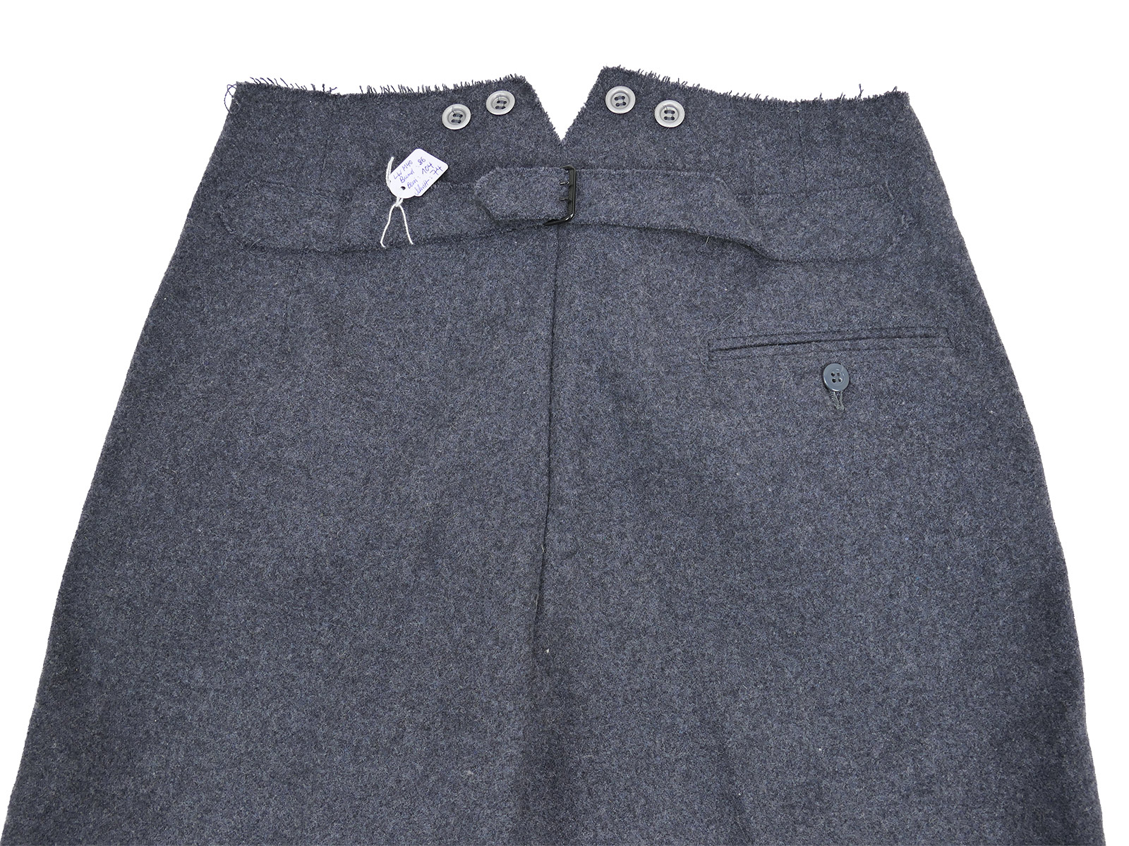 One-off Luftwaffe blue-grey M40 field trousers, uniform trousers – COLLECTION BATTLE WORN
