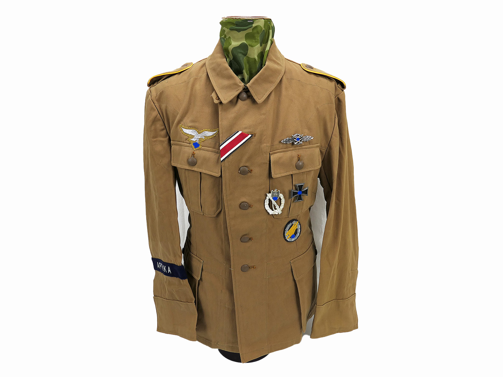 DAK Afrikakorps Luftwaffe four pocket skirt M41 field blouse tropical uniform Afrikakämpfer DAK Afrikakorps Luftwaffe four pocket skirt M41 field blouse tropical uniform Afrikakämpfer