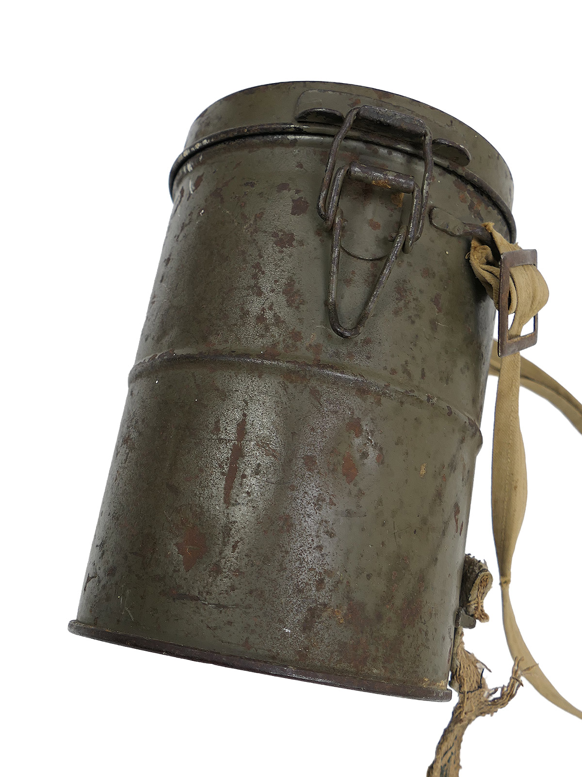 WK1 Original Leather Gas Mask M17 + Filter in Original Carry Case – COLLECTION BATTLE WORN