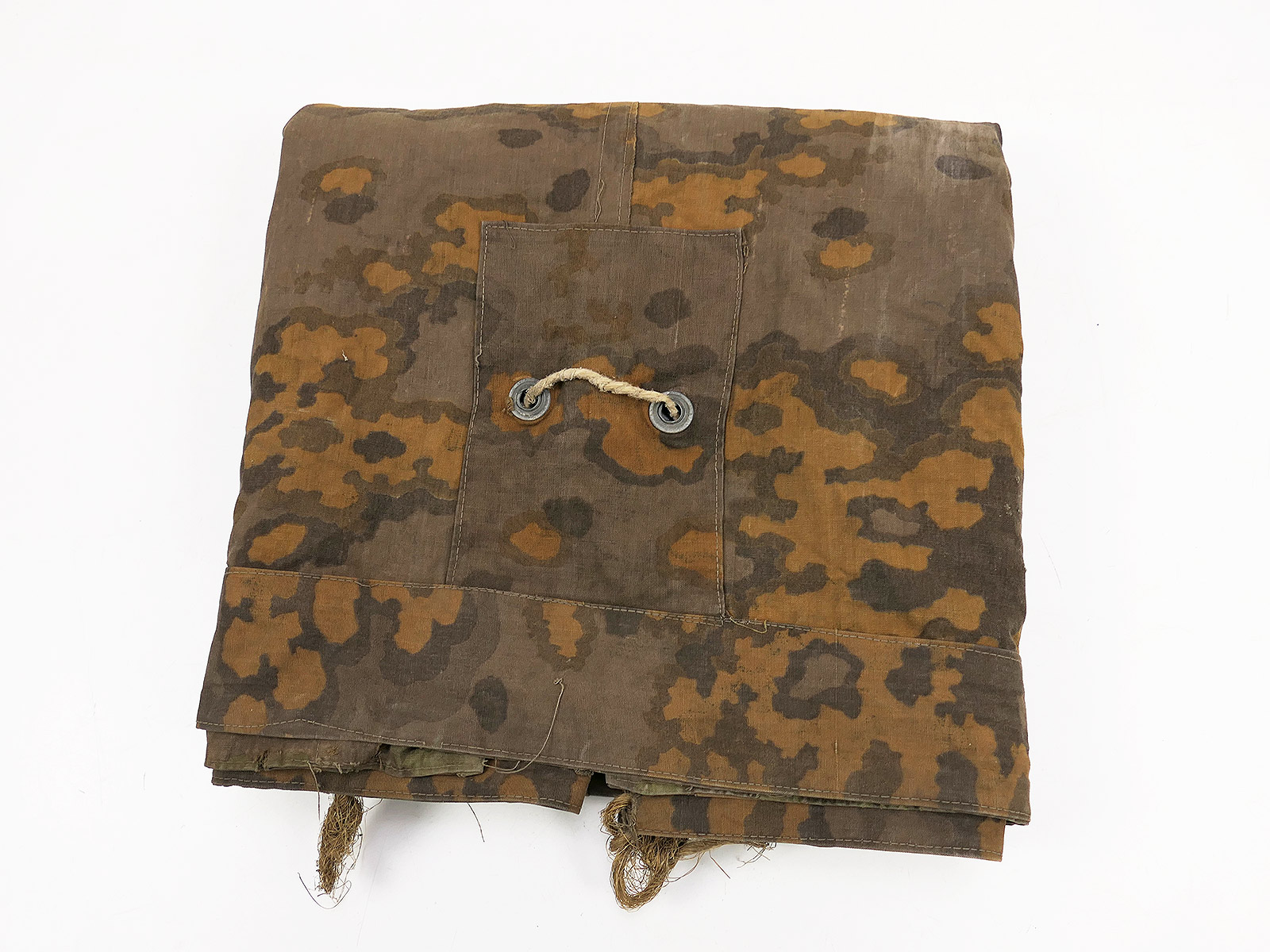 #B/ Waffen SS Original Tarpaulin – Oak Leaf Camouflage Tarpaulin – Battle-Worn