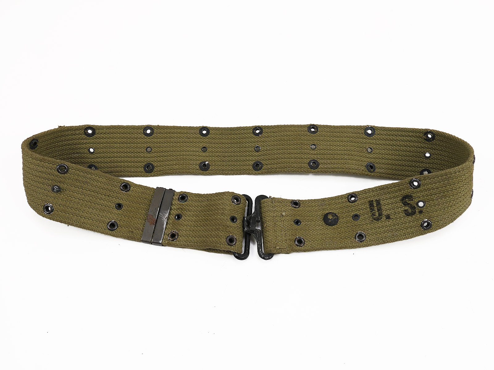 DEPOT #11 Original US Army WW2 M-1936 Pistol Belt, perforated belt, NASCO 1942?