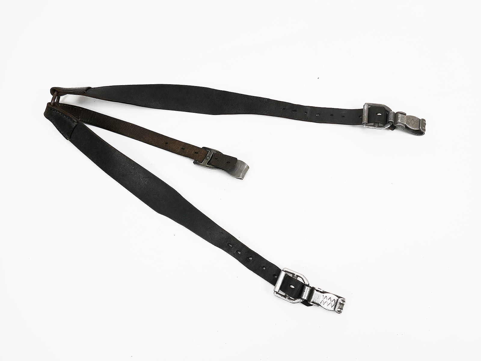 Type Luftwaffe officer Y-strap leather belt carrying aid paratrooper (BW 1954)