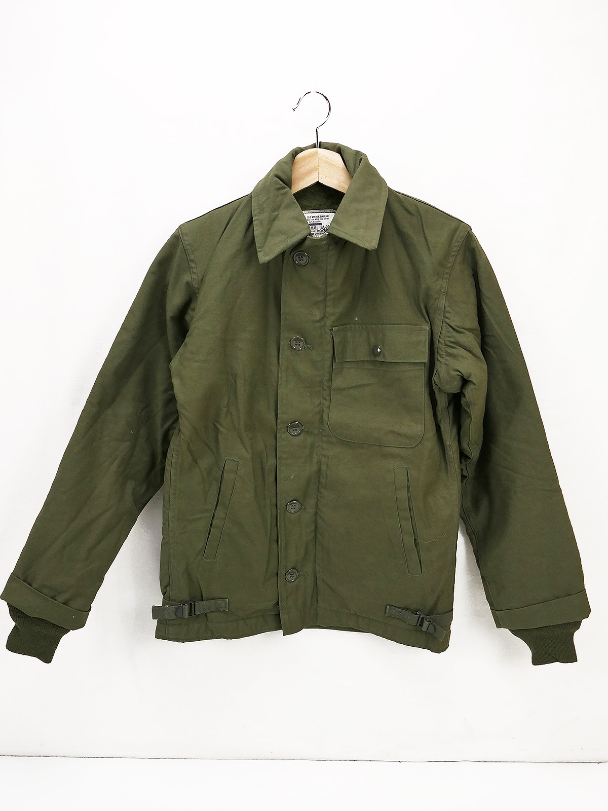 Original US NAVY Deck Jacket Cold Weather Permeable olive XSMALL (80s) board jacket