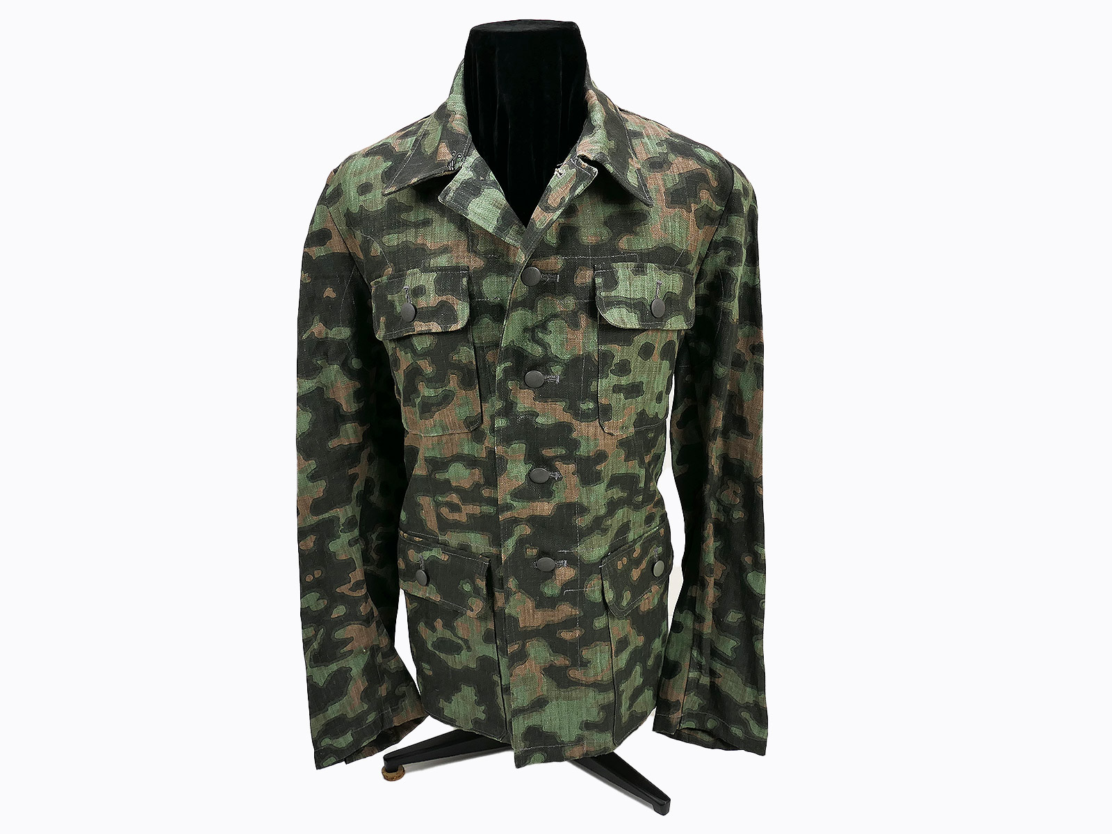 Waffen SS M-43 Drillich field blouse camouflage jacket smoke camouflage blurred edge four-pocket skirt