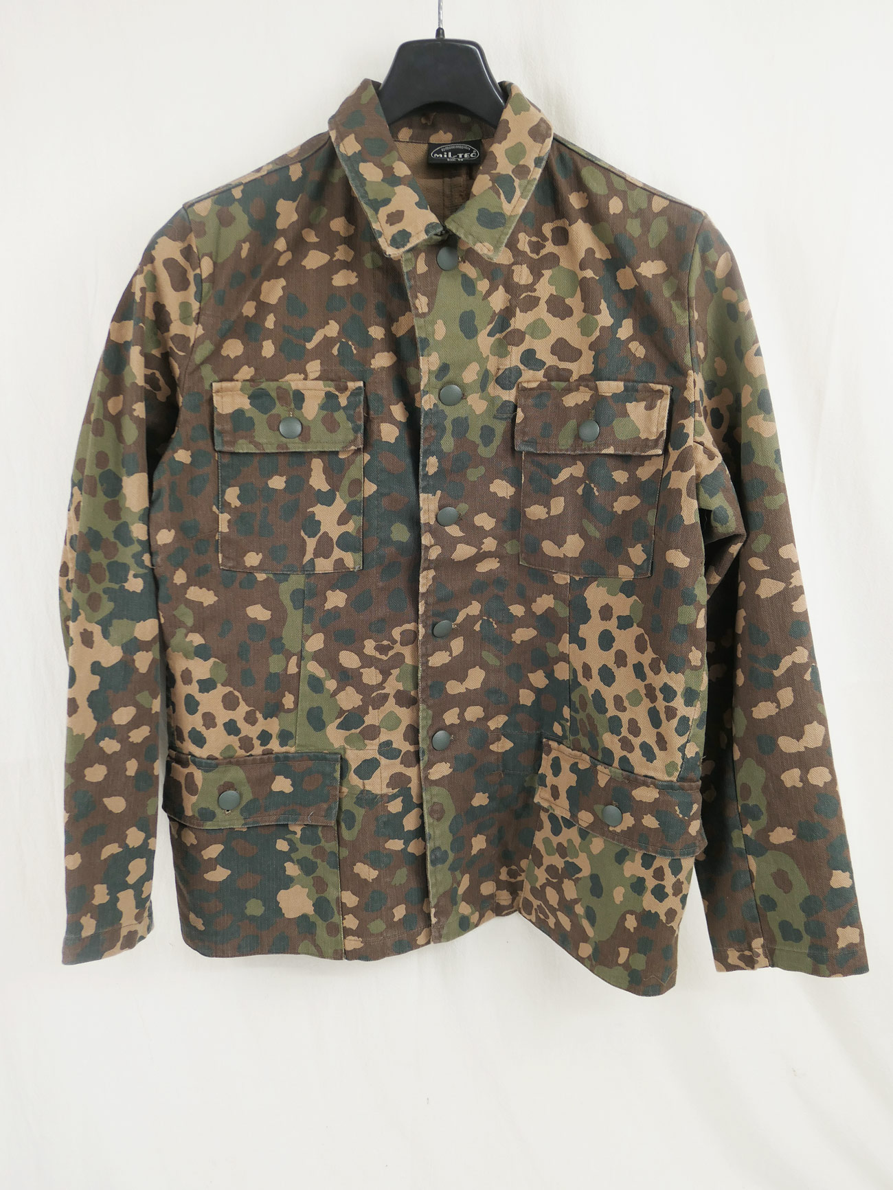 Vintage M44 pea camo field blouse camouflage jacket four pocket skirt / pea dot - prewashed prewashed