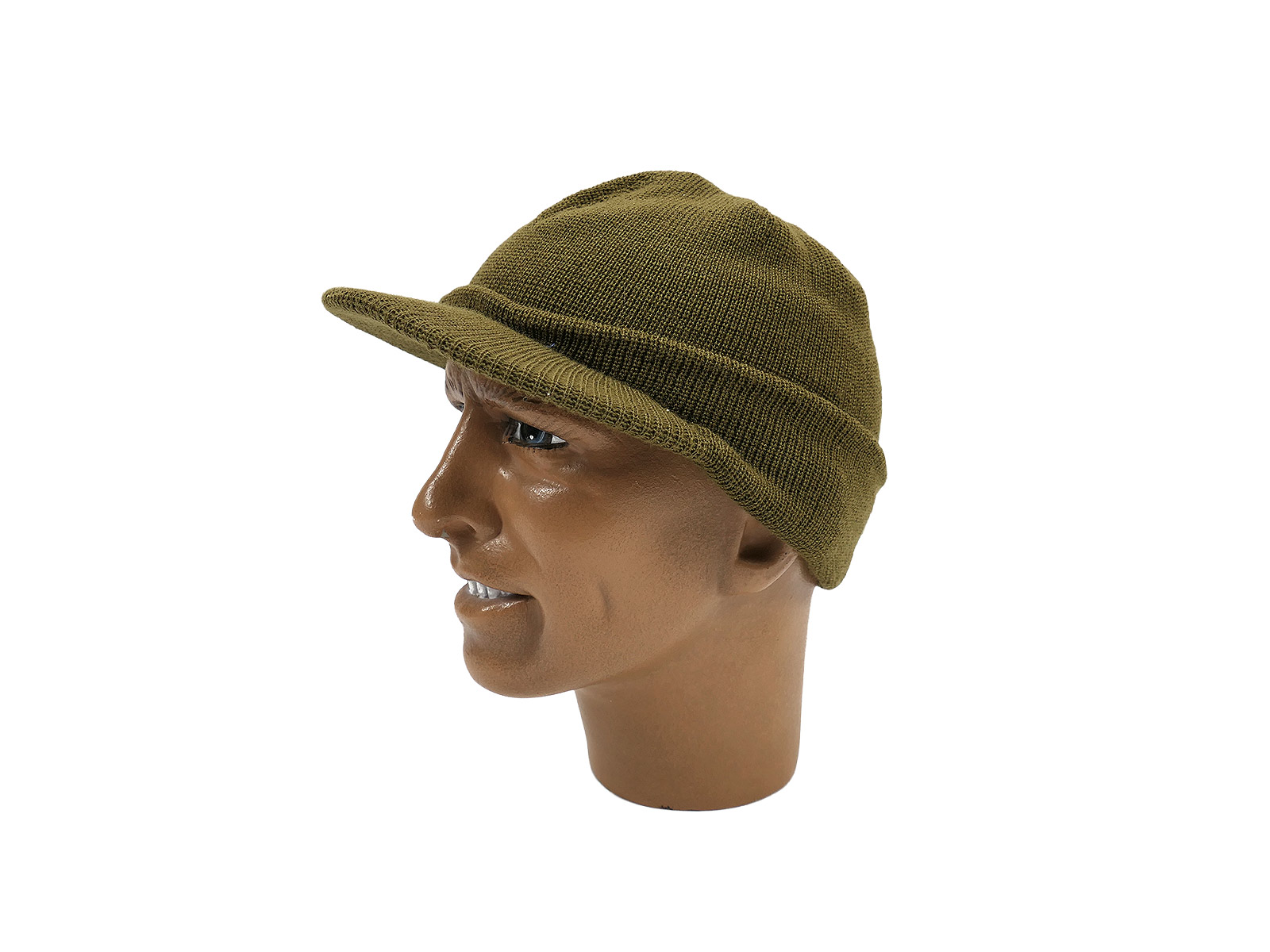 US ARMY WW2 Jeep Cap Cap Wool Knit M-1941 Medium (Repro) / COLLECTION BATTLE WORN 