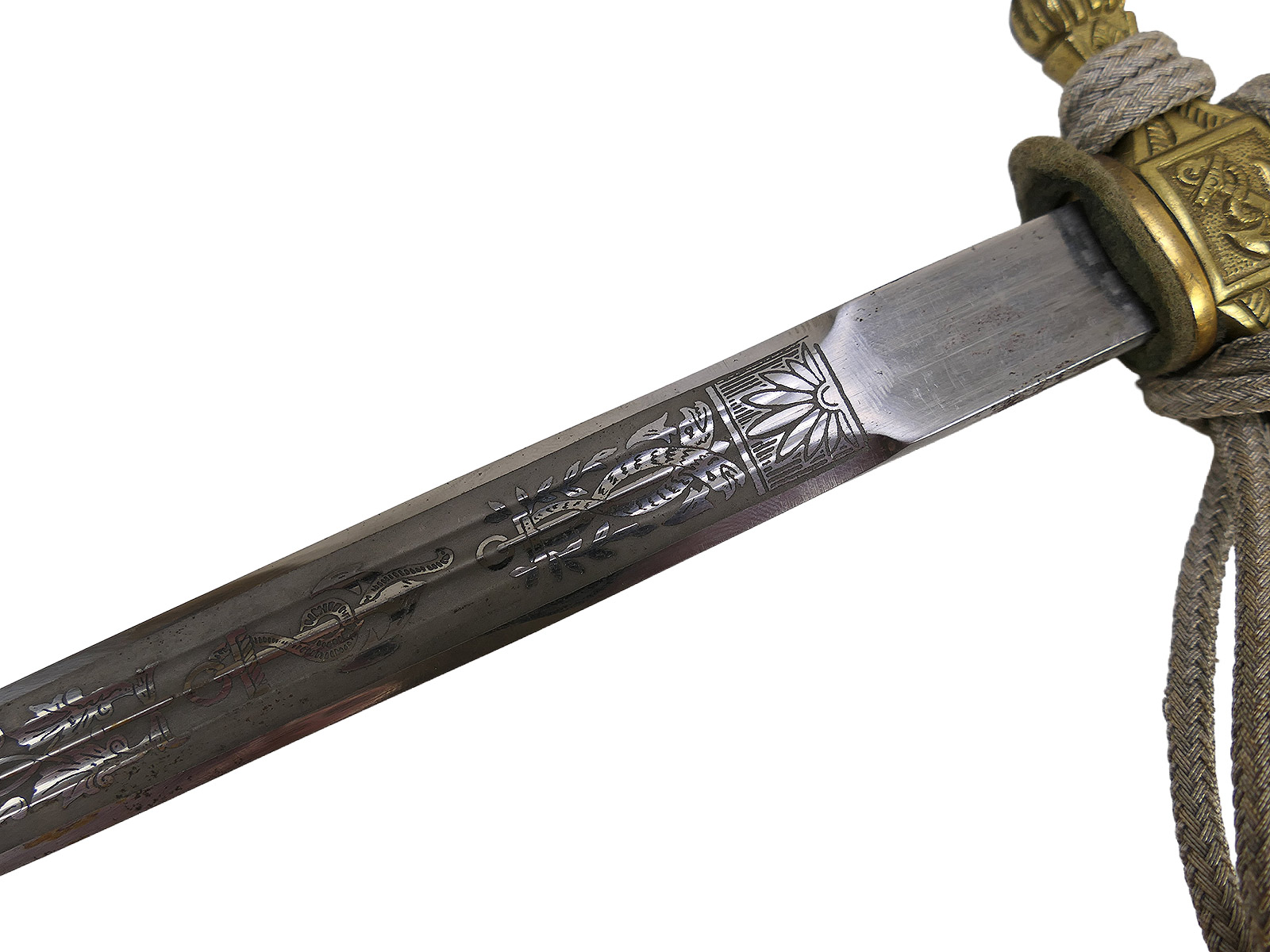 KM Kriegsmarine Officer’s Dagger, Navy Dagger M1938 with tassel and scabbard, TIGER Solingen COLLECTION