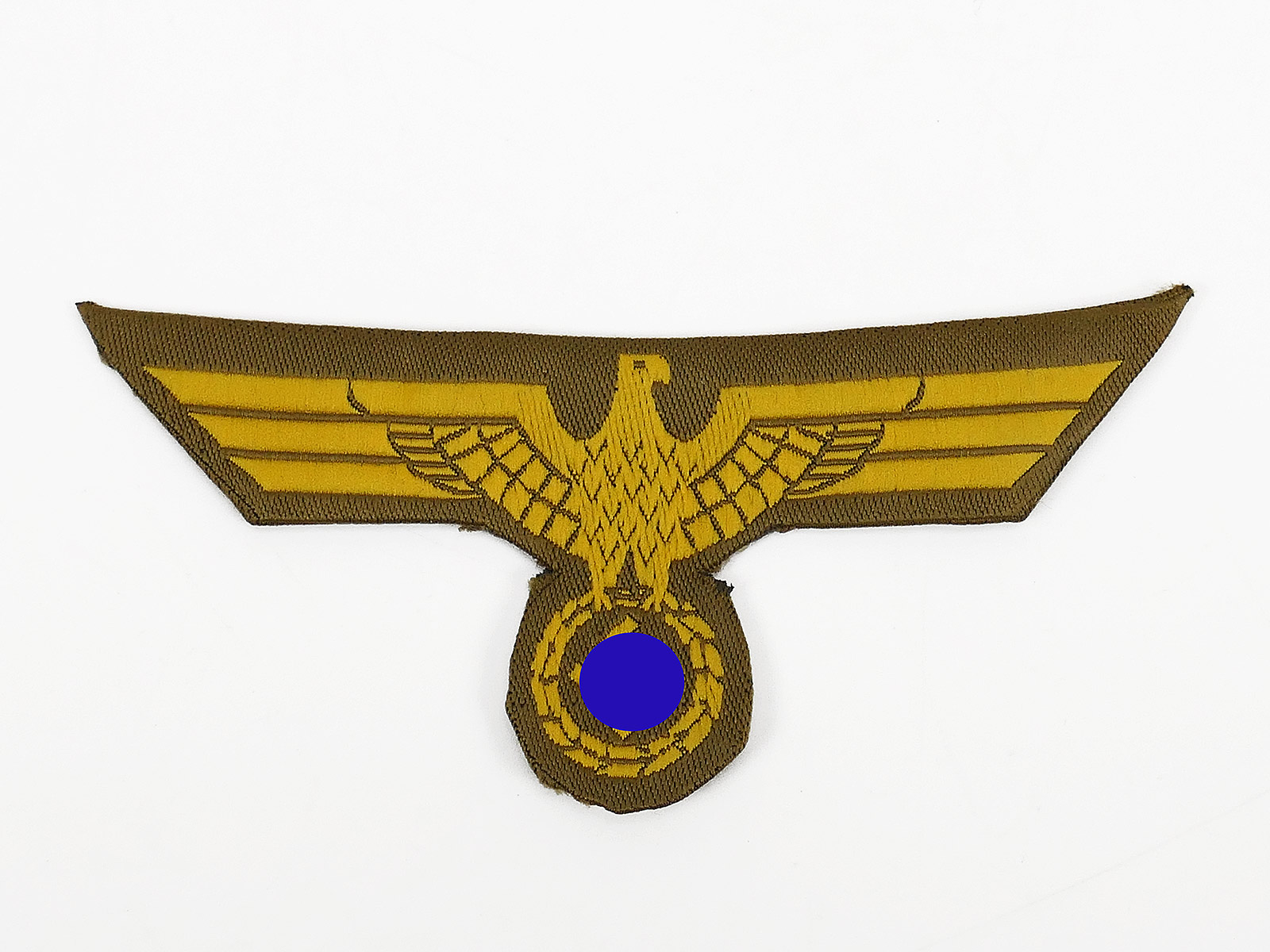 P1557381 Uniform breast eagle Kriegsmarine Tropen DAK Afrikakorps UV neutral cut out and folded