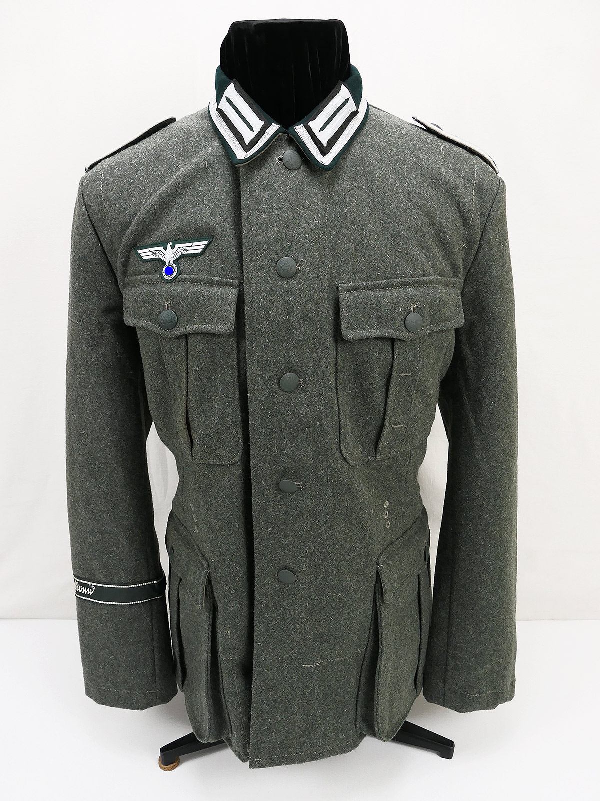 Wehrmacht M36 field blouse Großdeutschland uniform sleeve band collar mirror braid epaulettes size 54