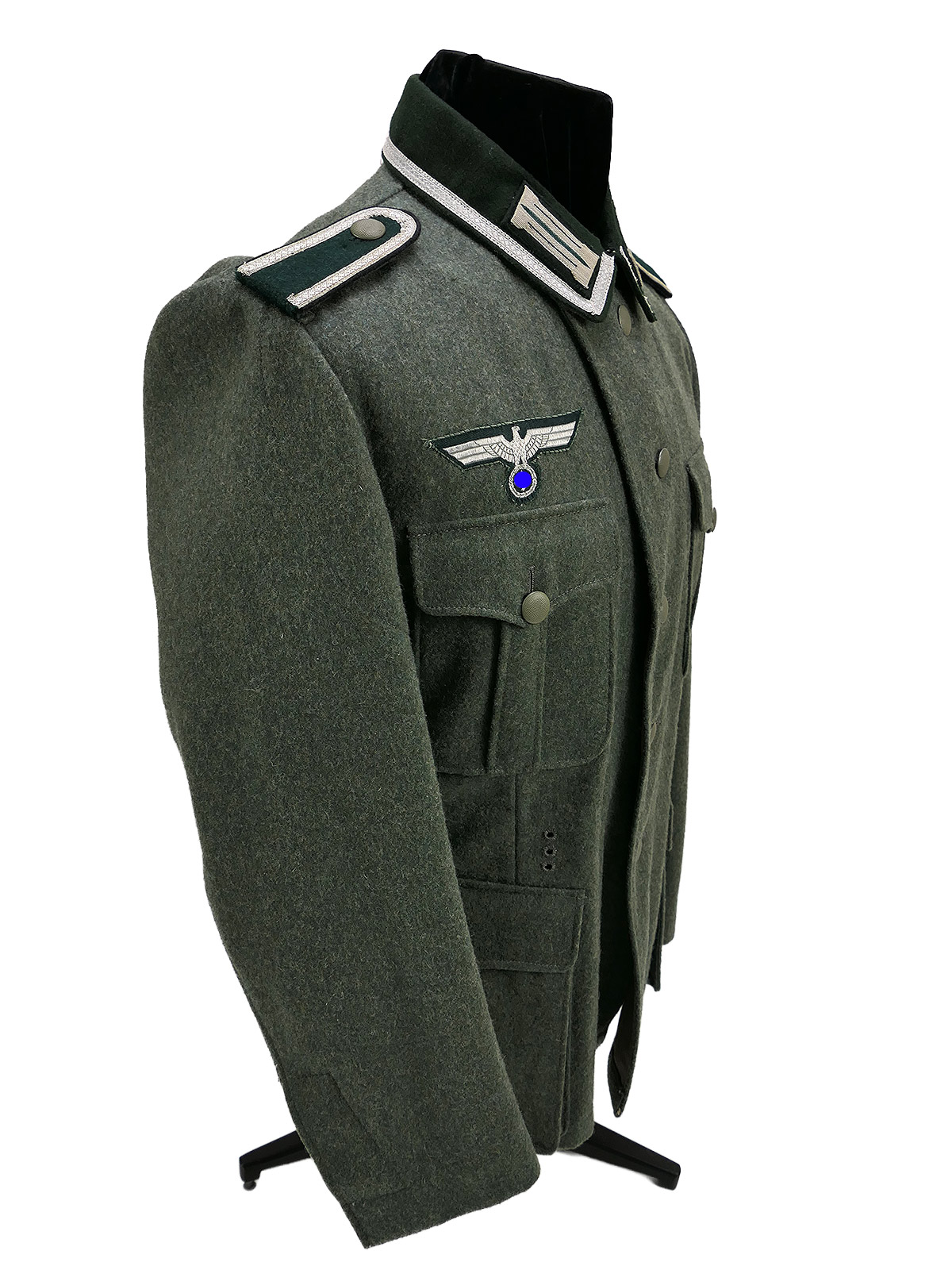 Wehrmacht M36 field tunic, non-commissioned officer, engineers’ uniform, in service condition, top-quality museum-grade reproduction, Janke COLLECTION