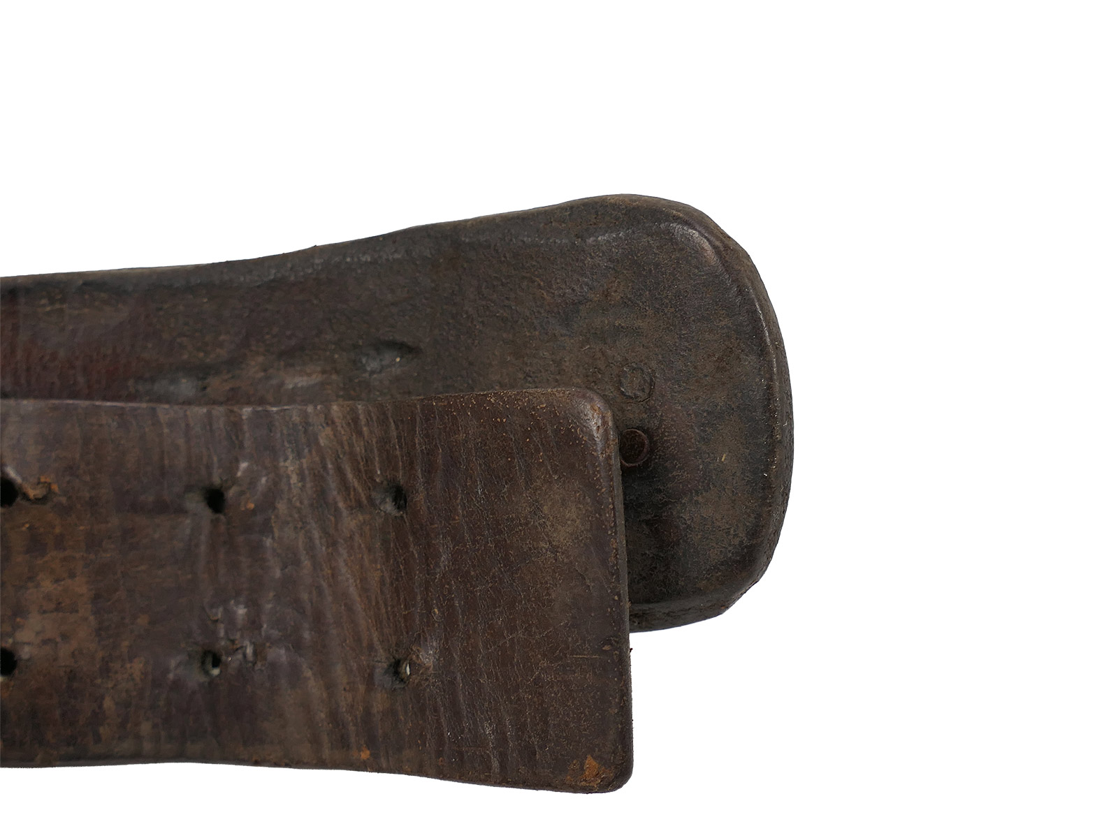 Wehrmacht / Luftwaffe belt / belt strap, leather belt, 98 cm, dated 1938, COLLECTION BATTLE WORN