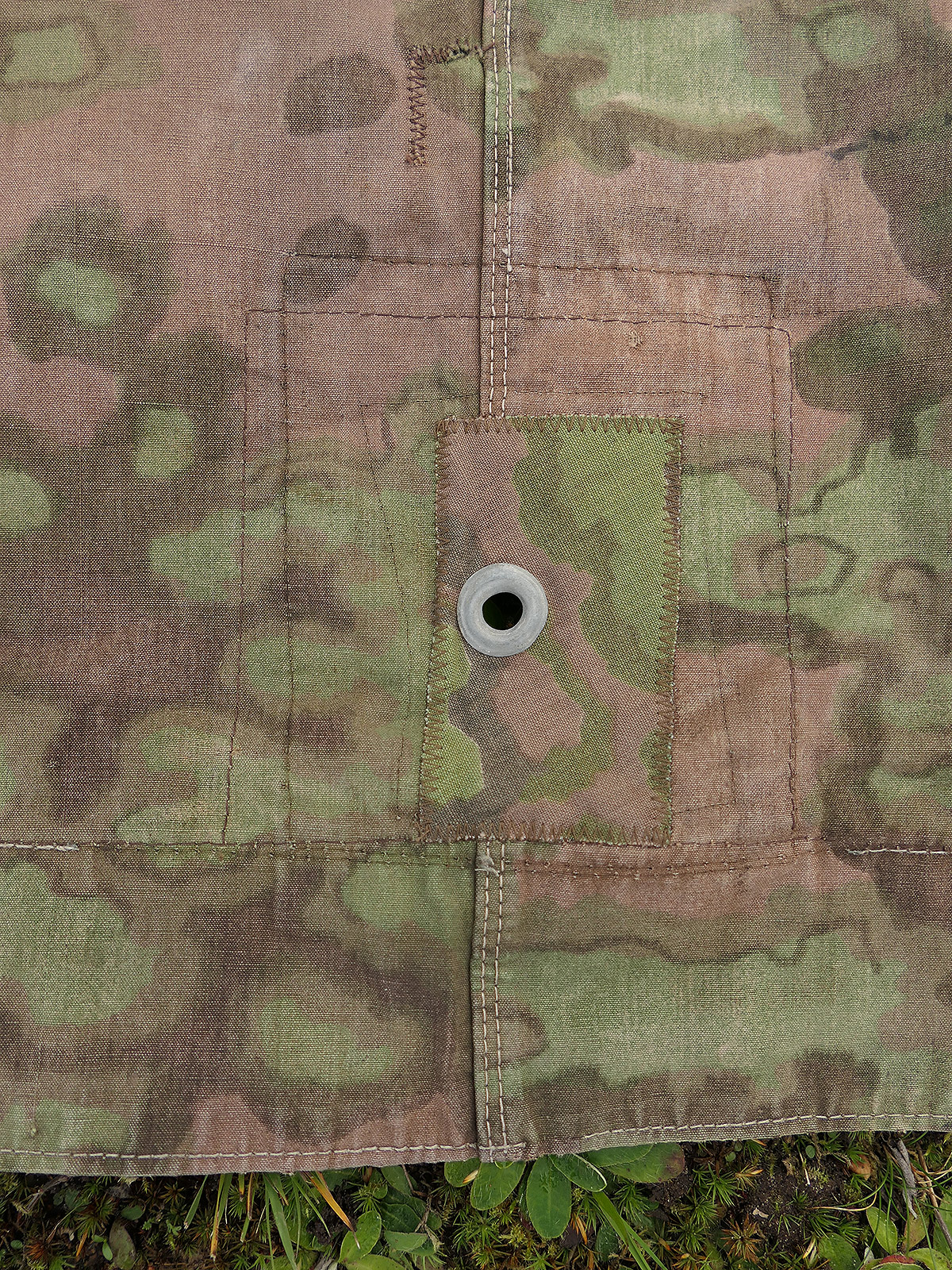 #A/ Waffen SS Original Tarpaulin – Oak Leaf Camouflage Tarpaulin – Battle-Worn