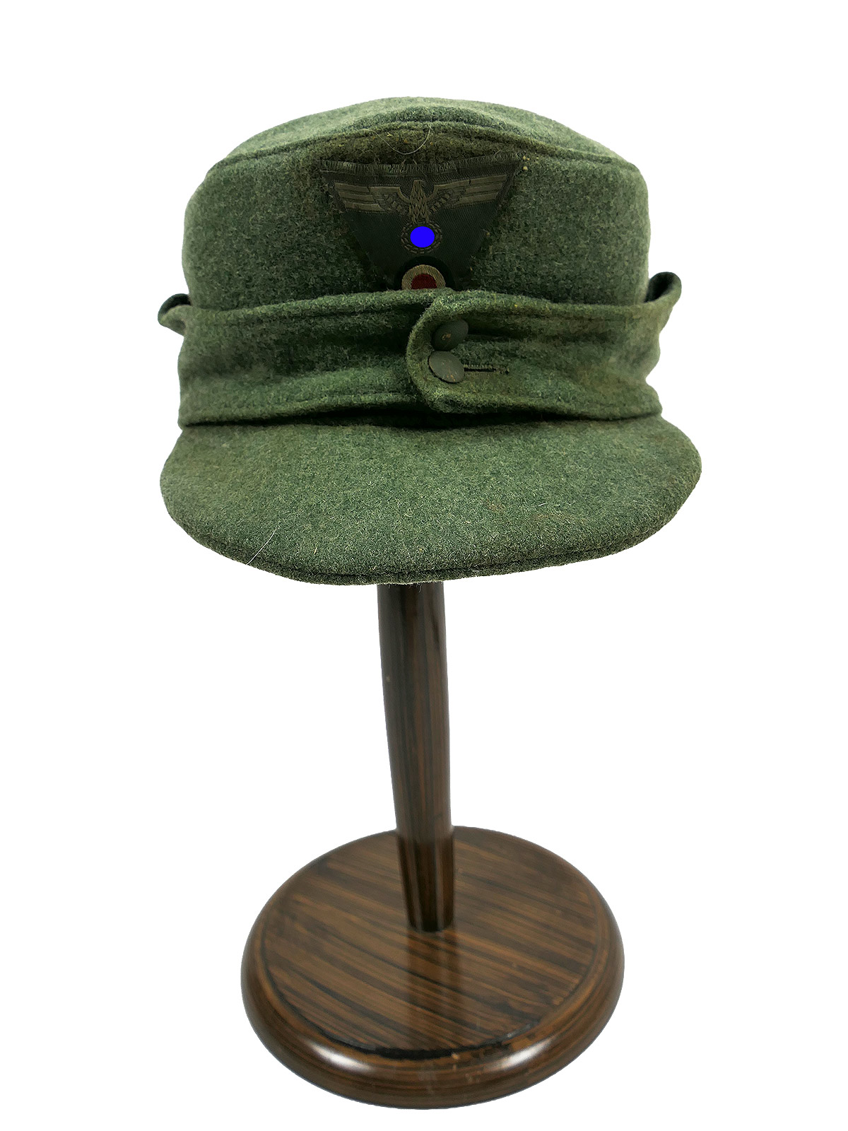 Wehrmacht M43 field cap M1943 with trapezoidal detailing, cap eagle, size 58, BATTLE WORN