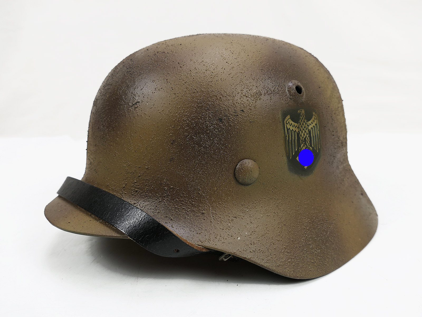 #93 Wehrmacht SOUTHERN FRONT TROPICAL camouflage steel helmet M35 M40 rough camouflage helmet, size 57/58